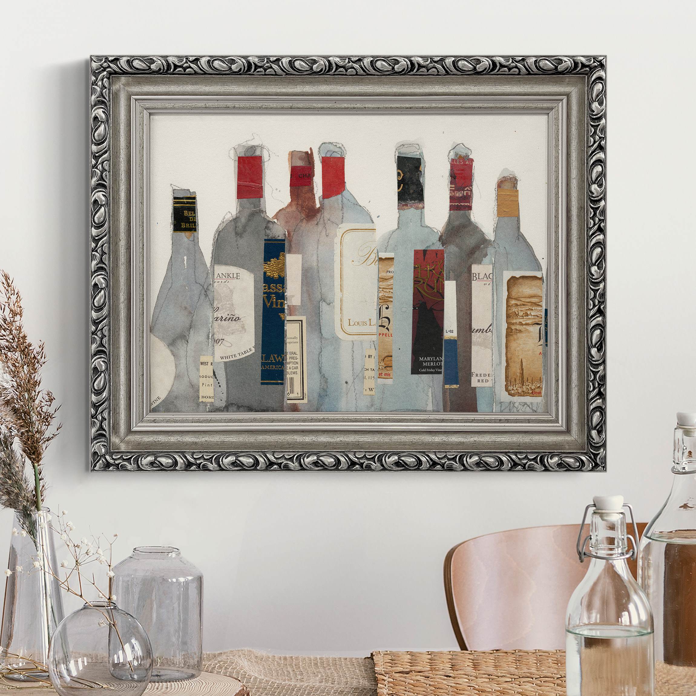 Leinwandbild mit Barockrahmen Wein & Spirituosen I