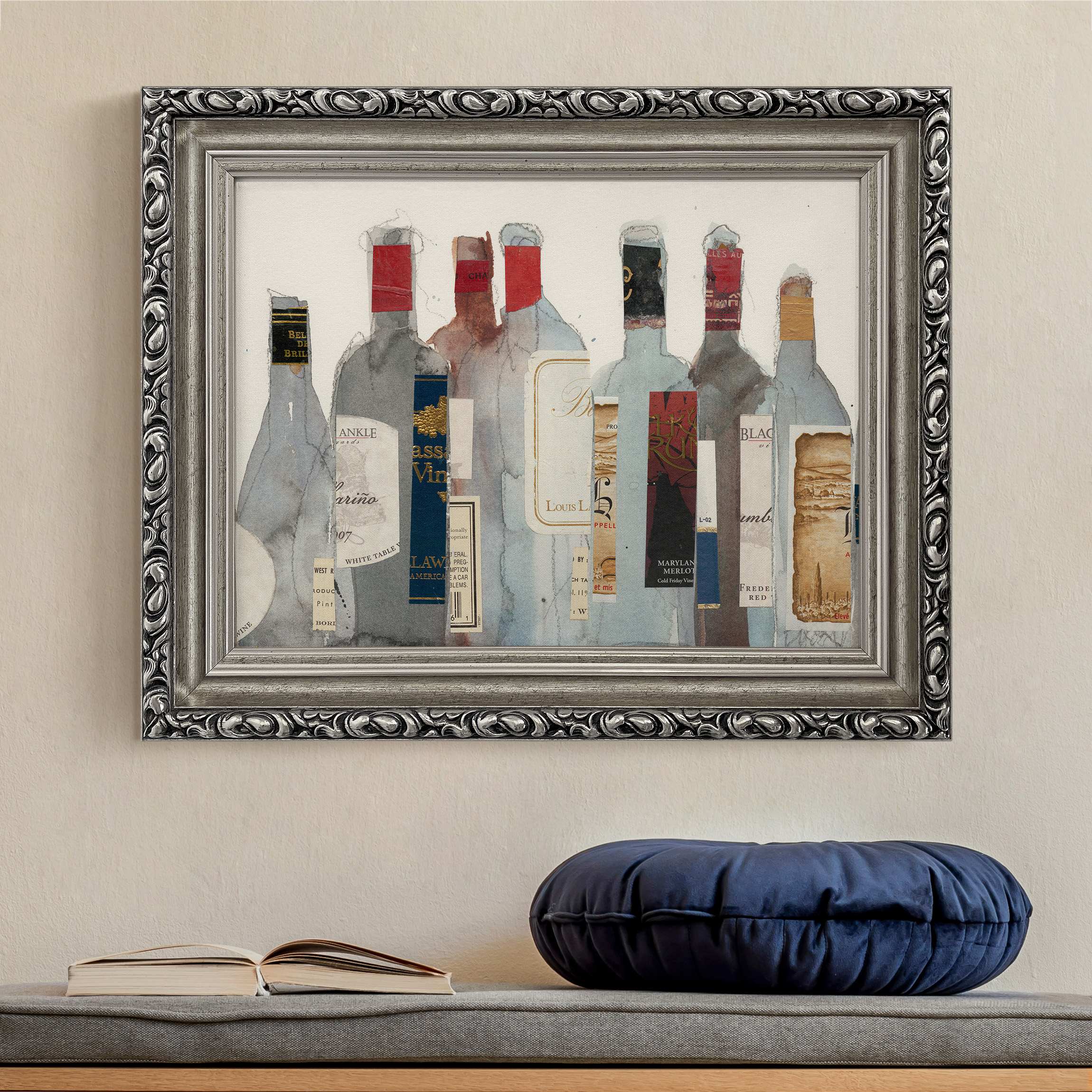 Leinwandbild in Barockrahmen Wein & Spirituosen I