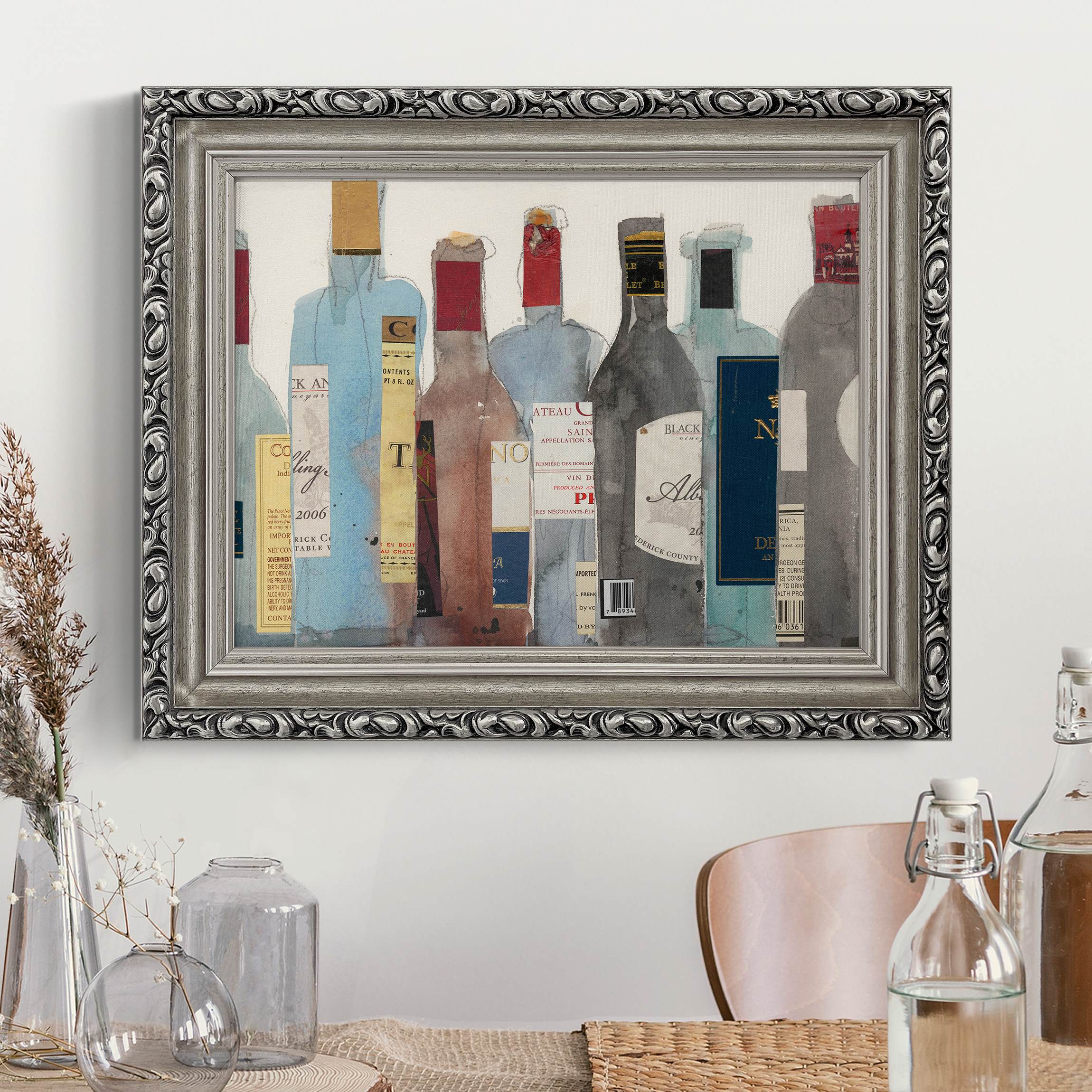 Leinwandbild mit Barockrahmen Wein & Spirituosen II