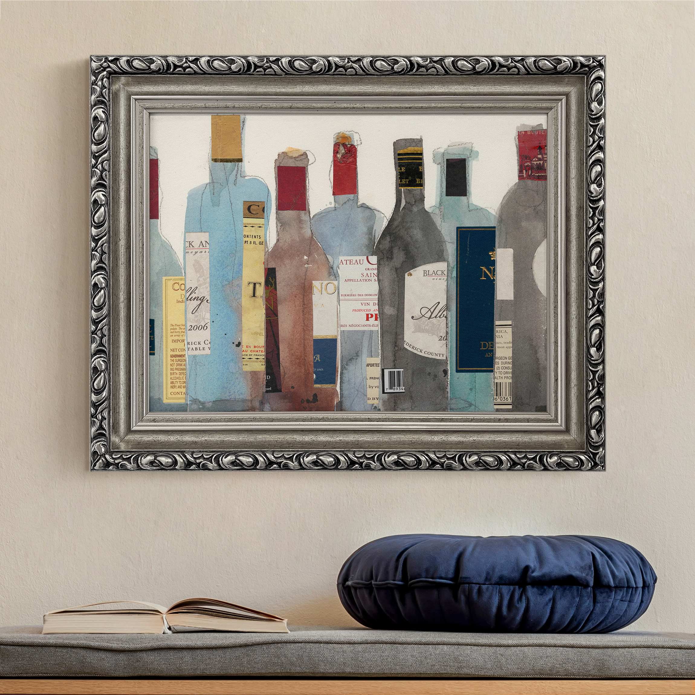 Leinwandbild in Barockrahmen Wein & Spirituosen II