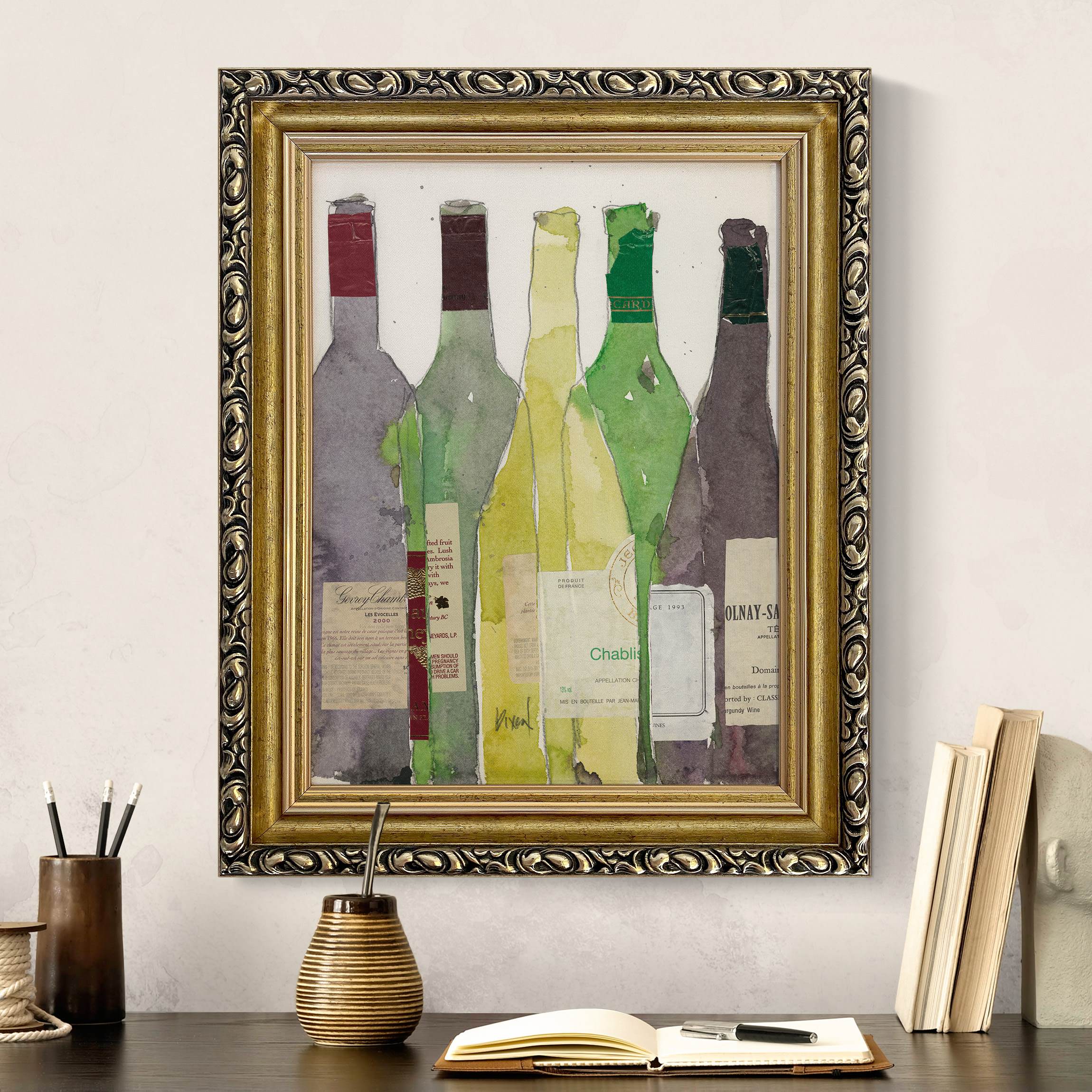 Leinwandbild mit Barockrahmen Wein & Spirituosen III