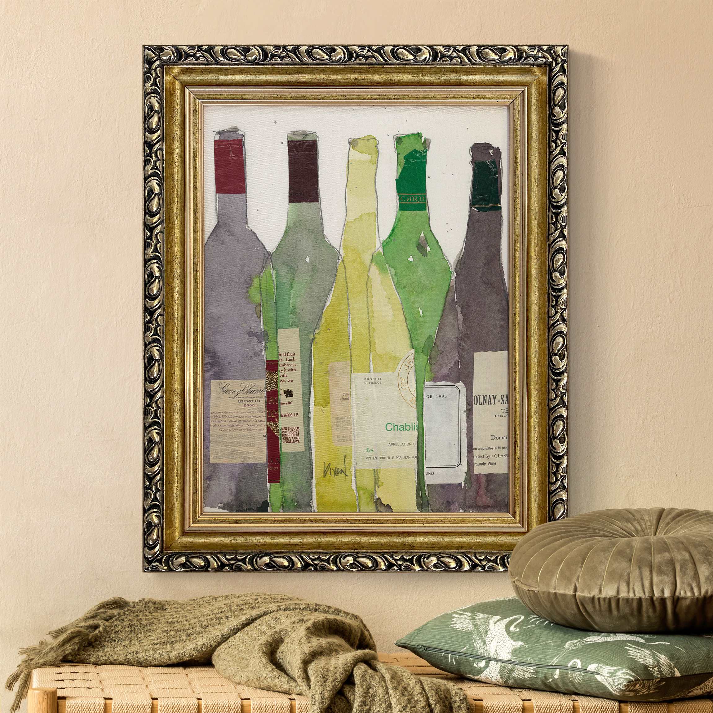 Leinwandbild in Barockrahmen Wein & Spirituosen III