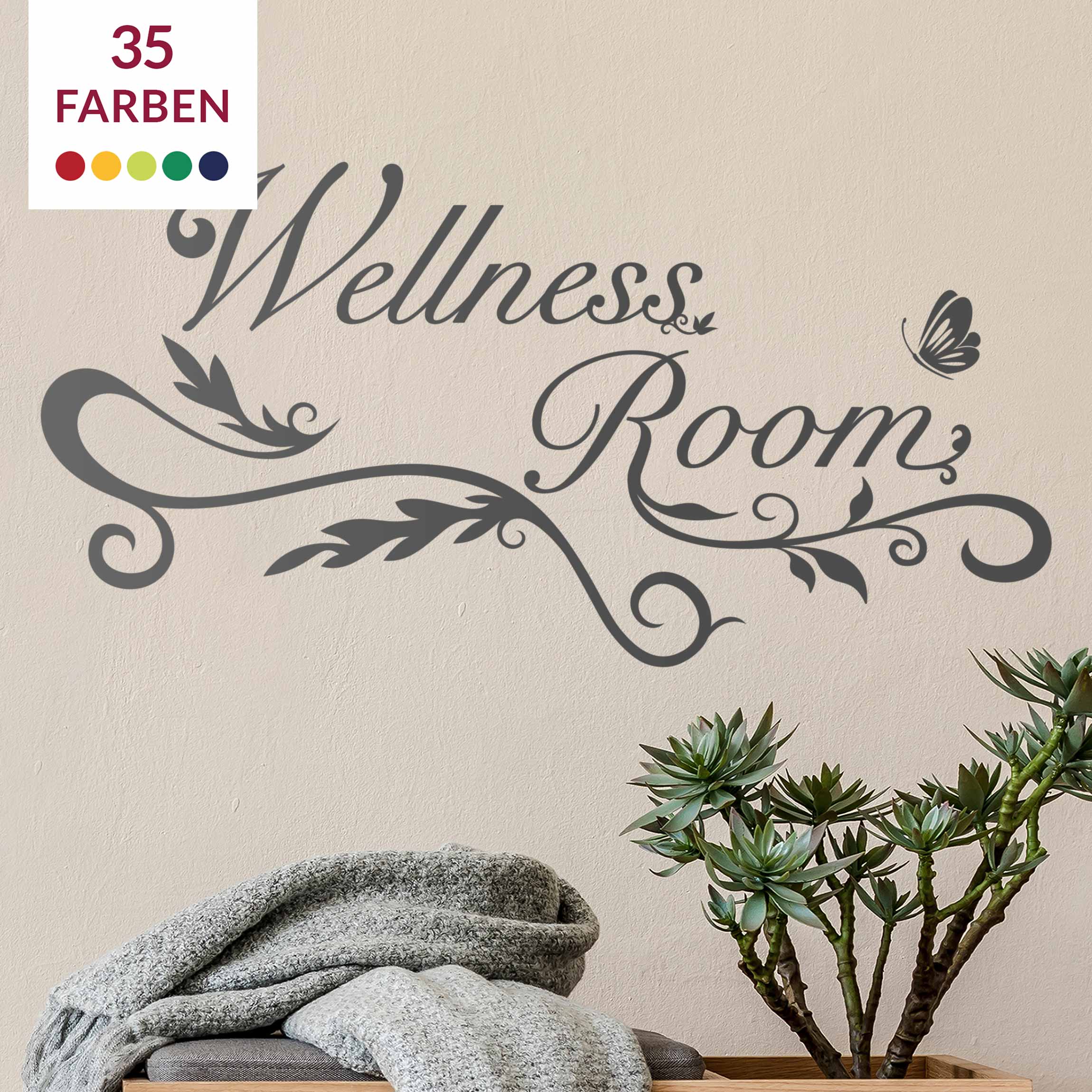 Wandtattoo Badezimmer Wellness Room