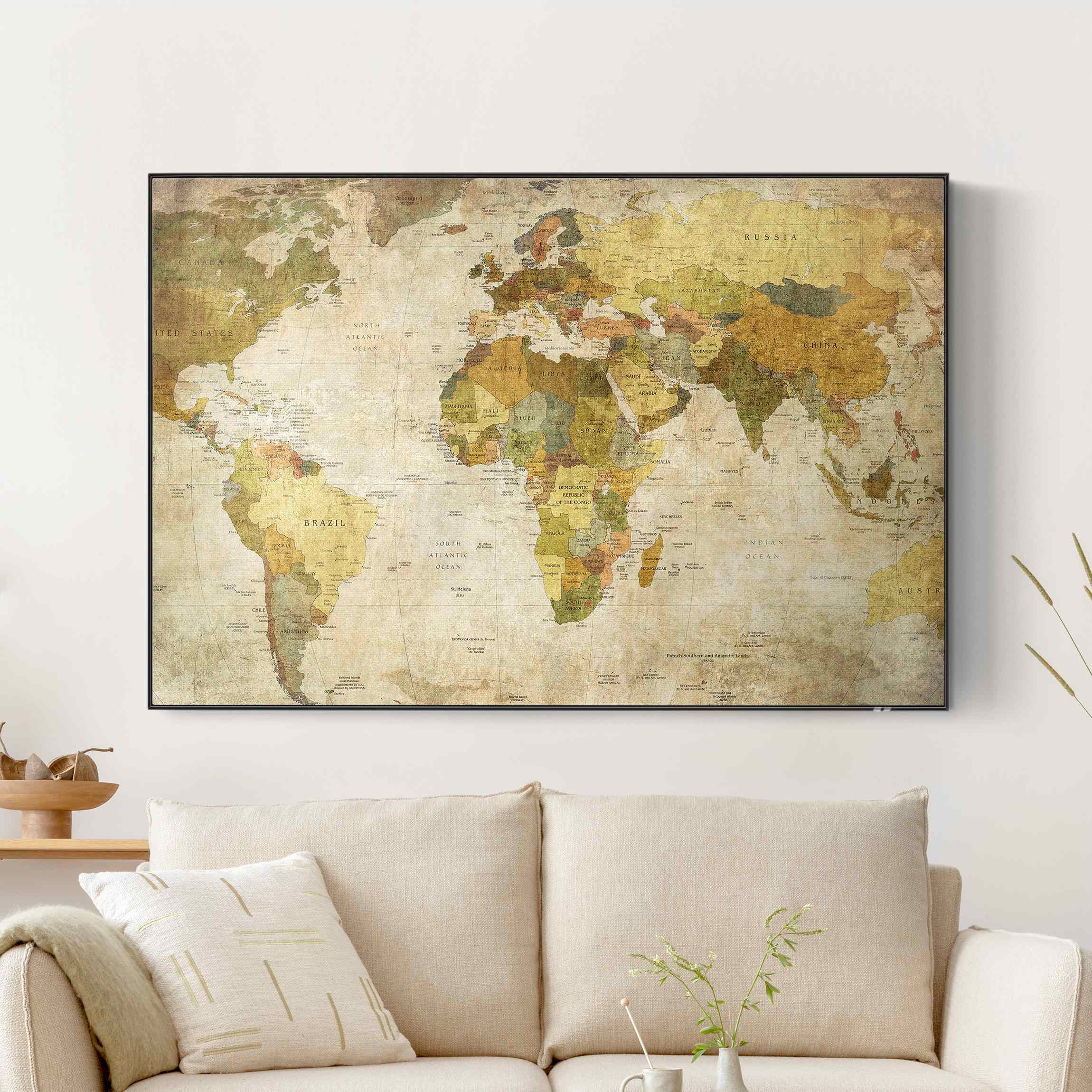 Akustik-Wechselbild Weltkarte