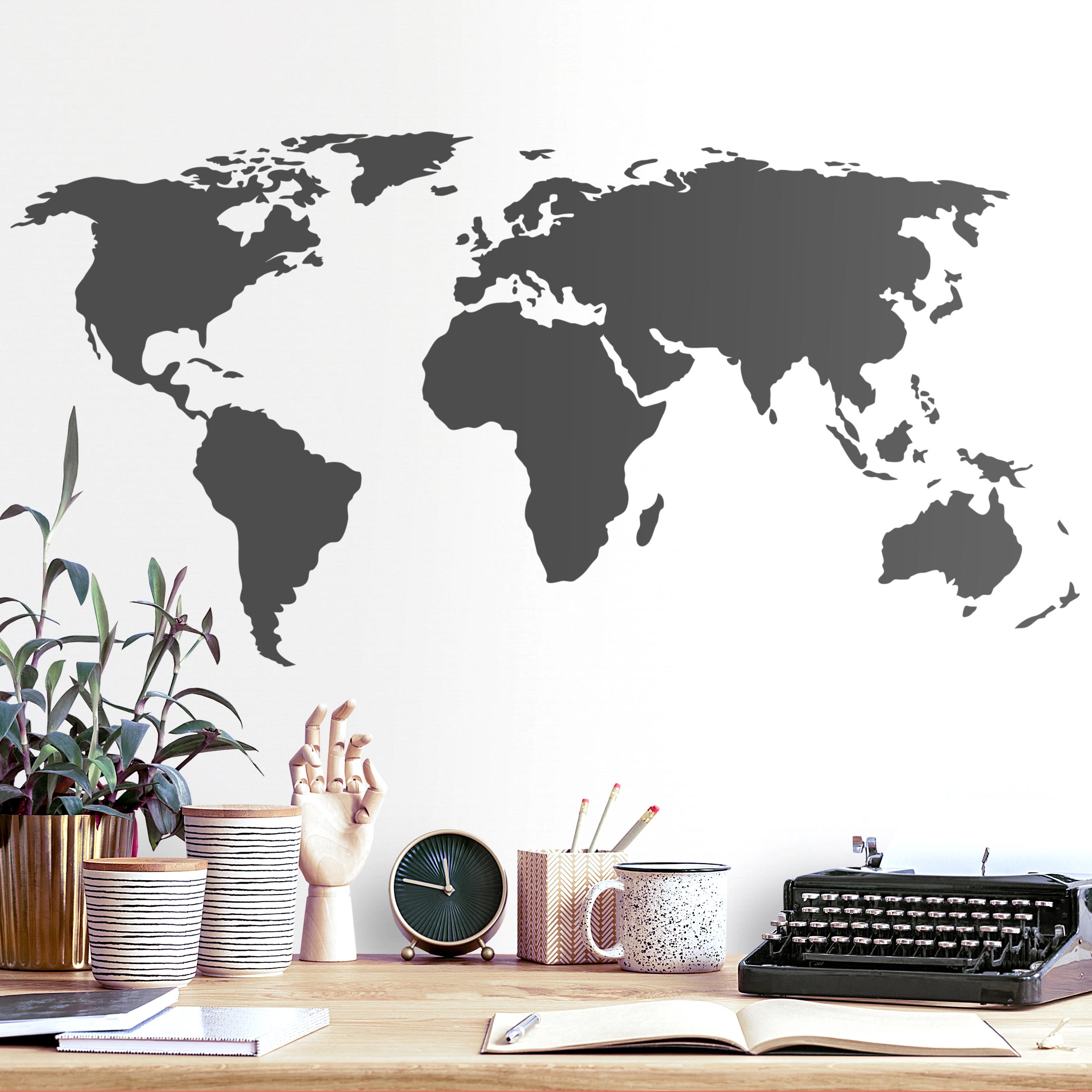 Wandtattoo Weltkarte