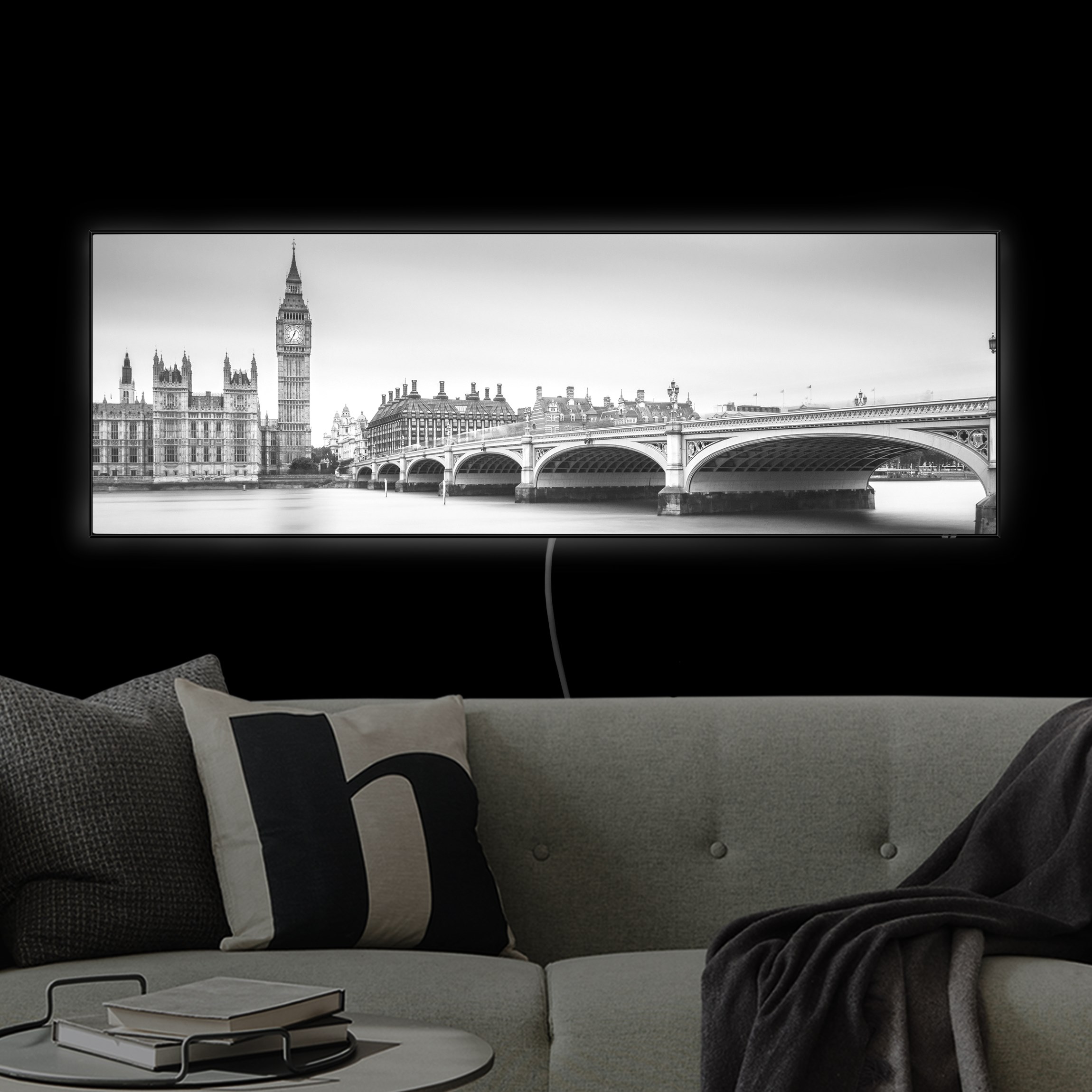 LED-Wechselbild Westminster Brücke und Big Ben