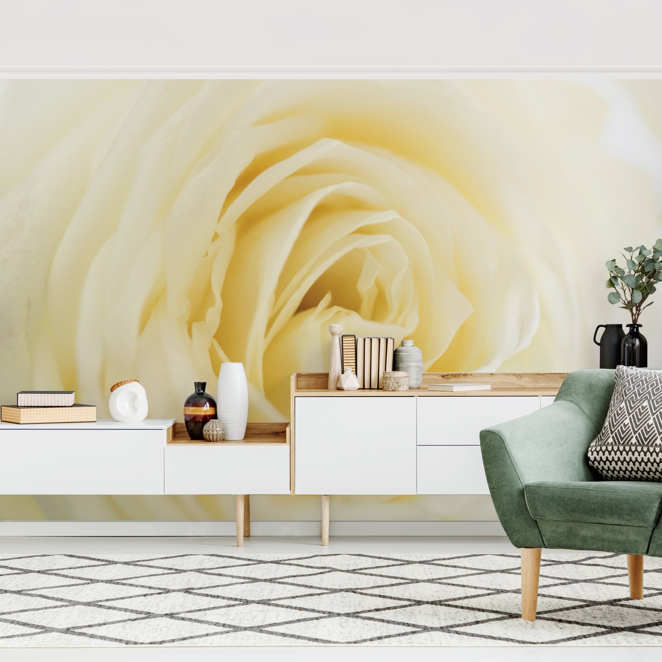 Fototapete Blumen White Rose