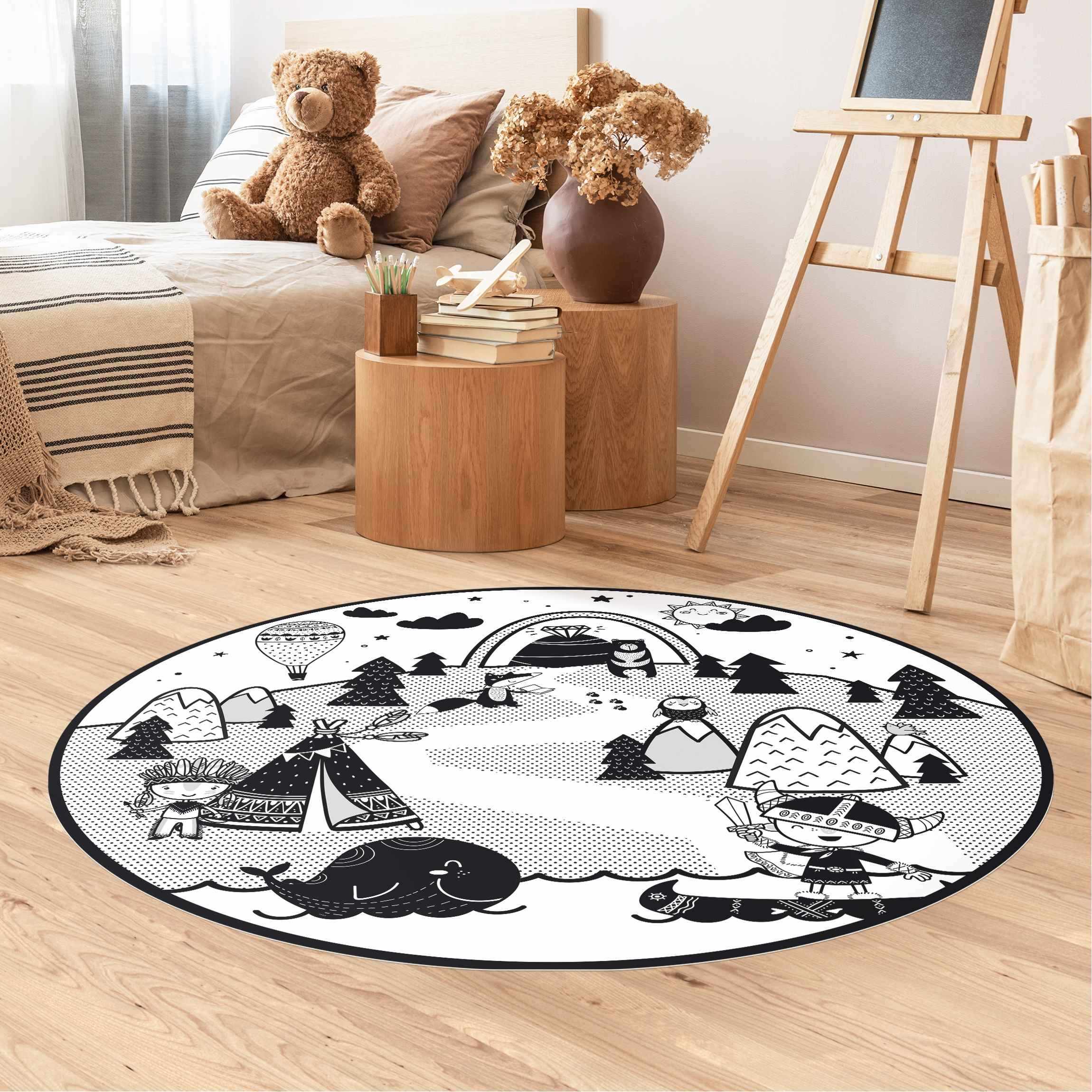 Runder Vinyl-Teppich Wikinger - Die Eroberung des Diamanten