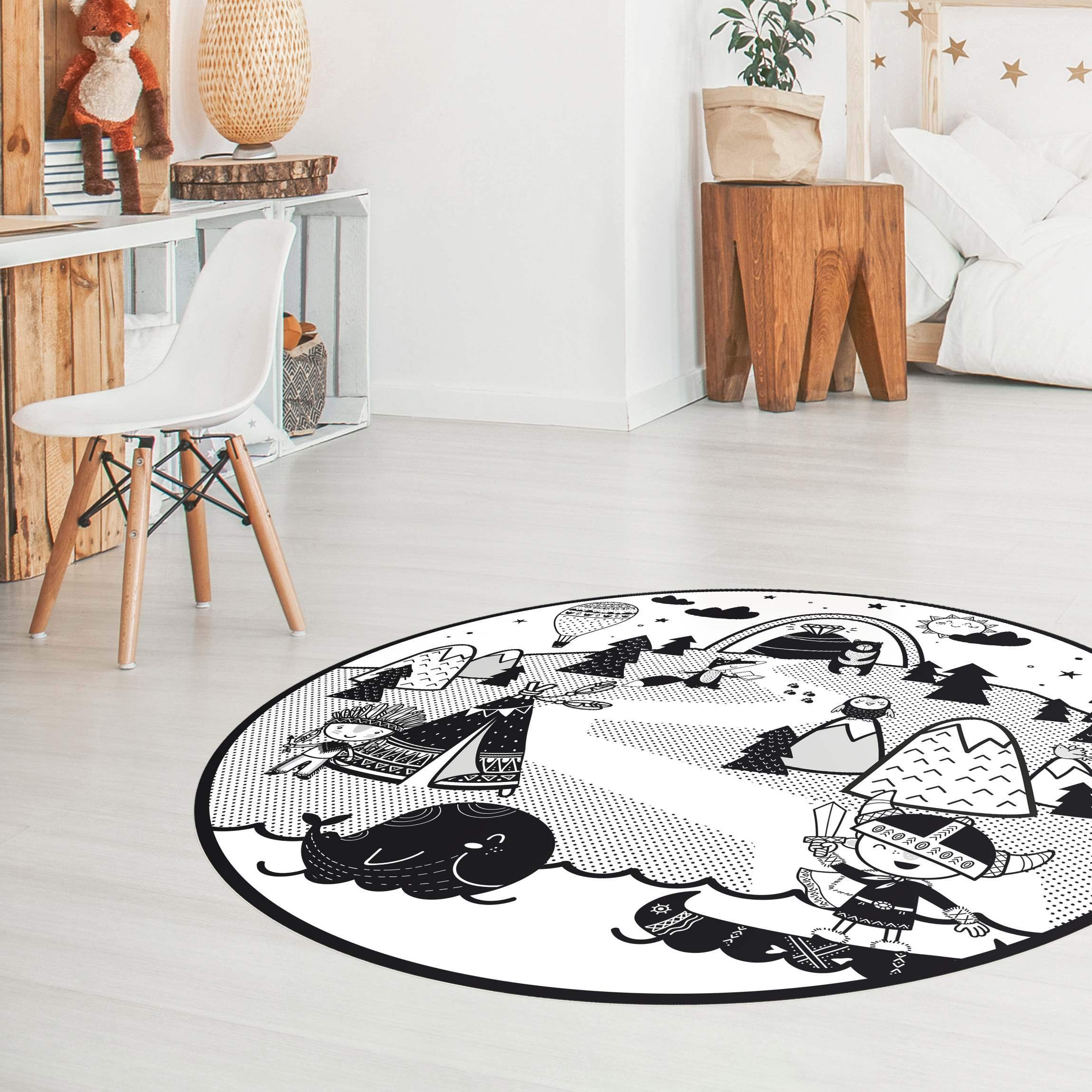 Runder Vinyl-Teppich Wikinger - Die Eroberung des Diamanten