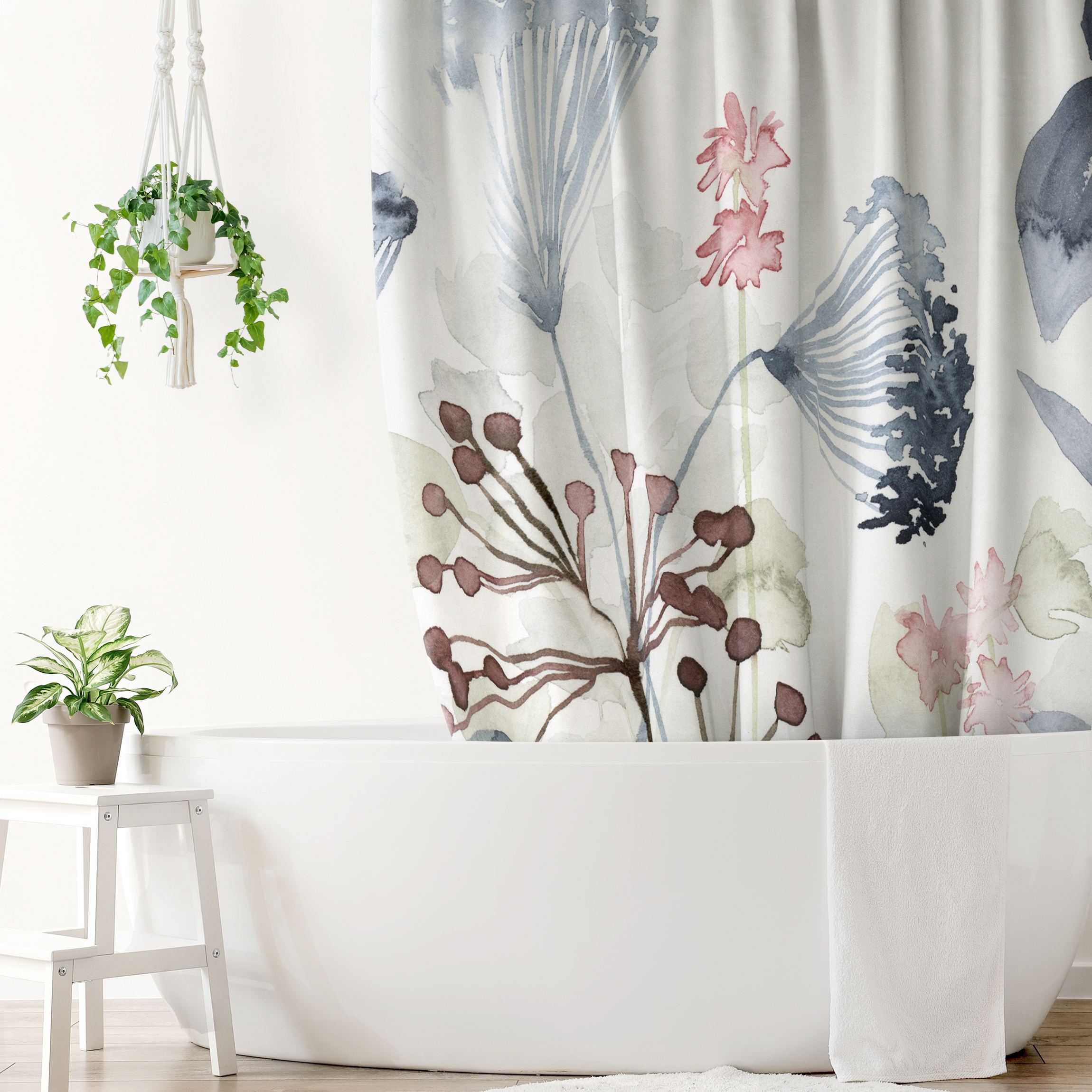 Duschvorhang Wildblumen Aquarell I