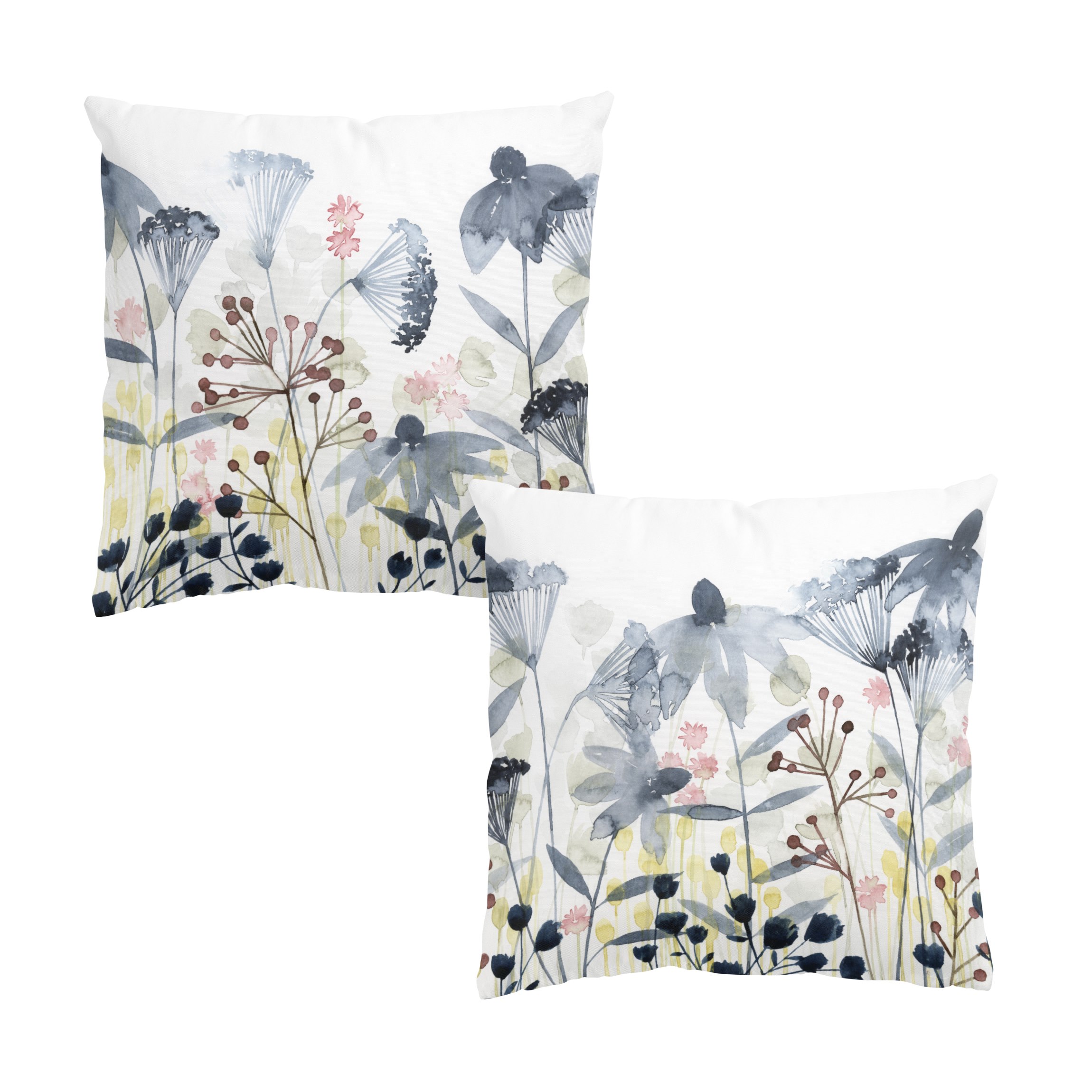 Dekokissen 2er Set Wildblumen Aquarell Set I