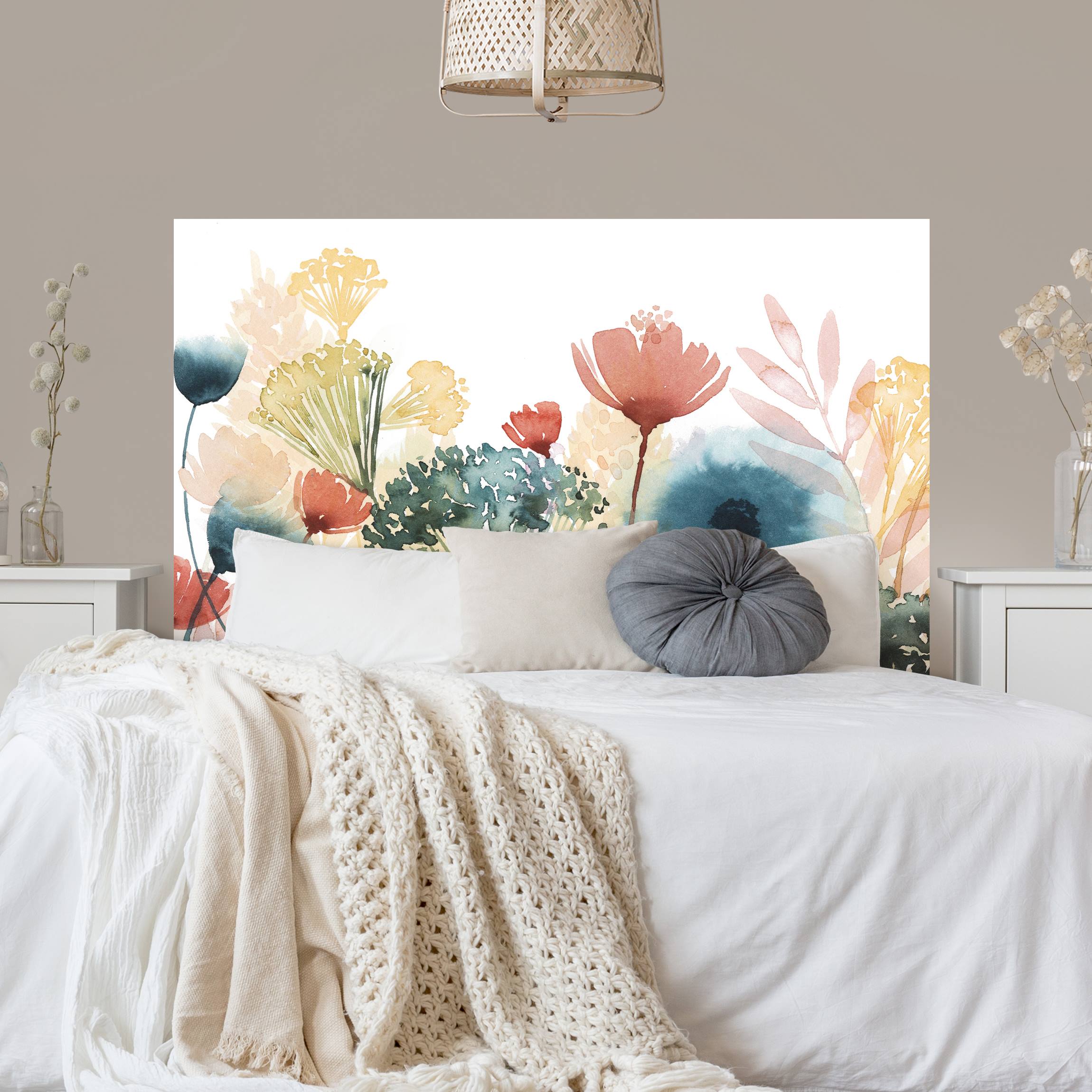 Kopfteil Bett Wildblumen im Sommer I