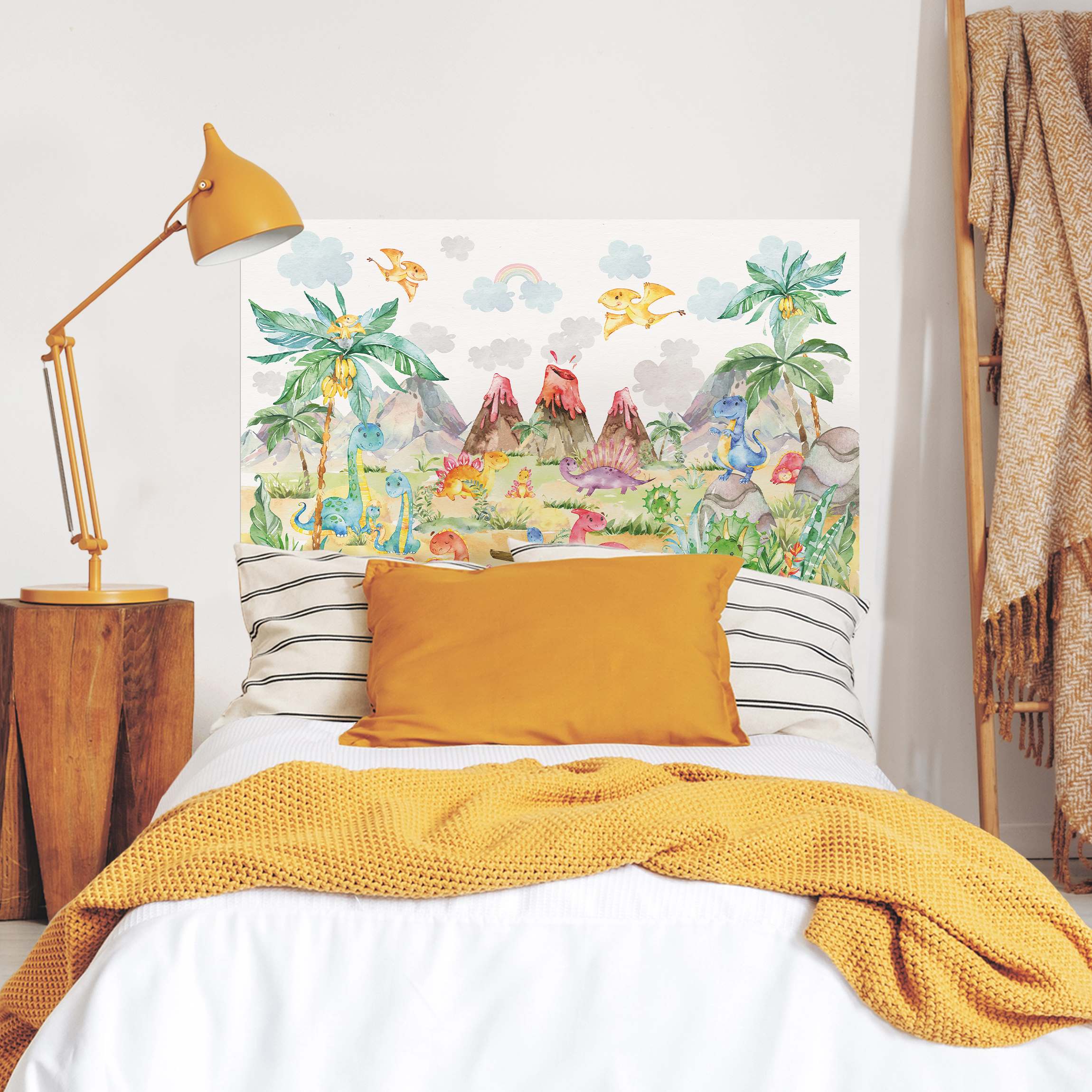 Kopfteil Bett Wilde Dinowelt