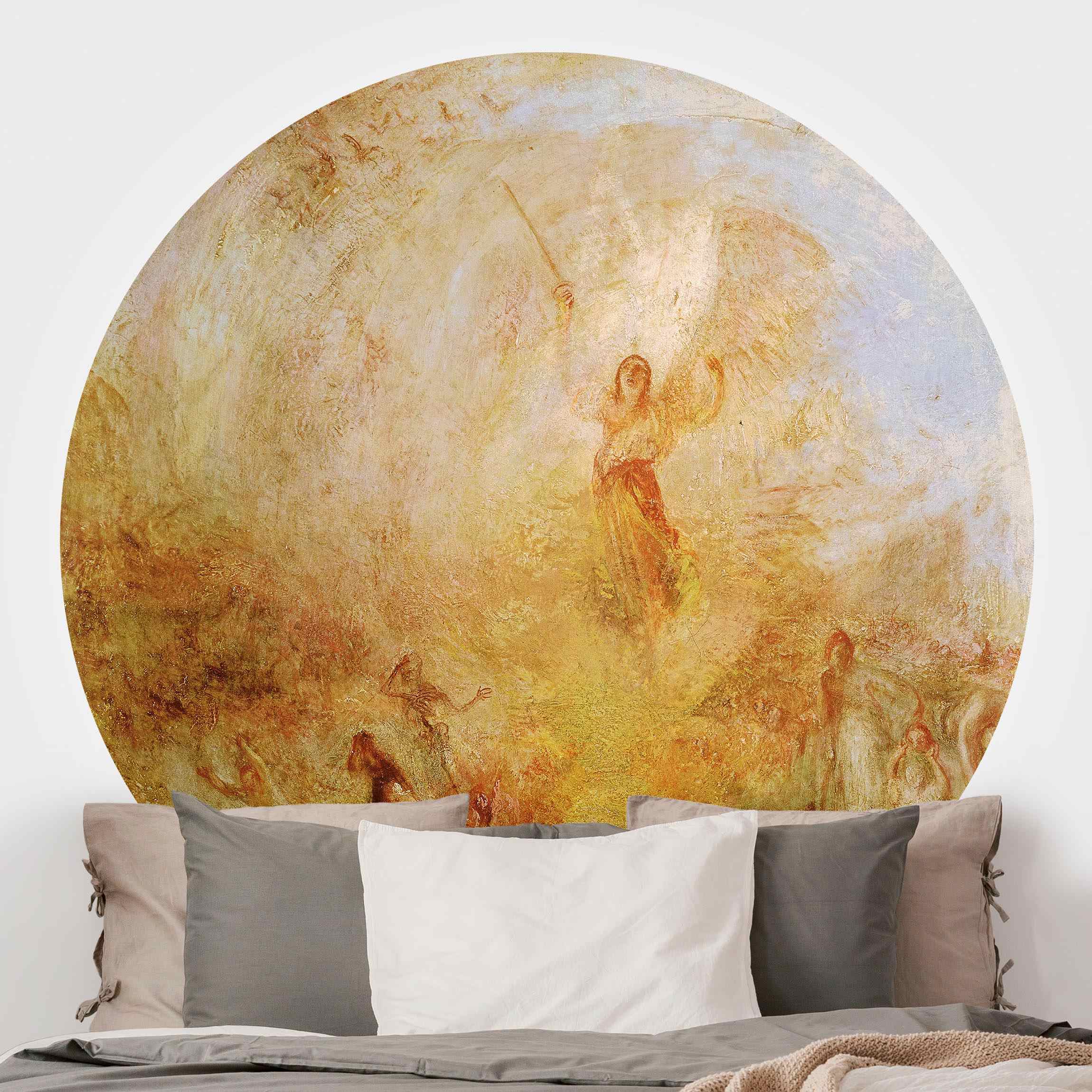 Runde Fototapete selbstklebend William Turner - Engel vor Sonne