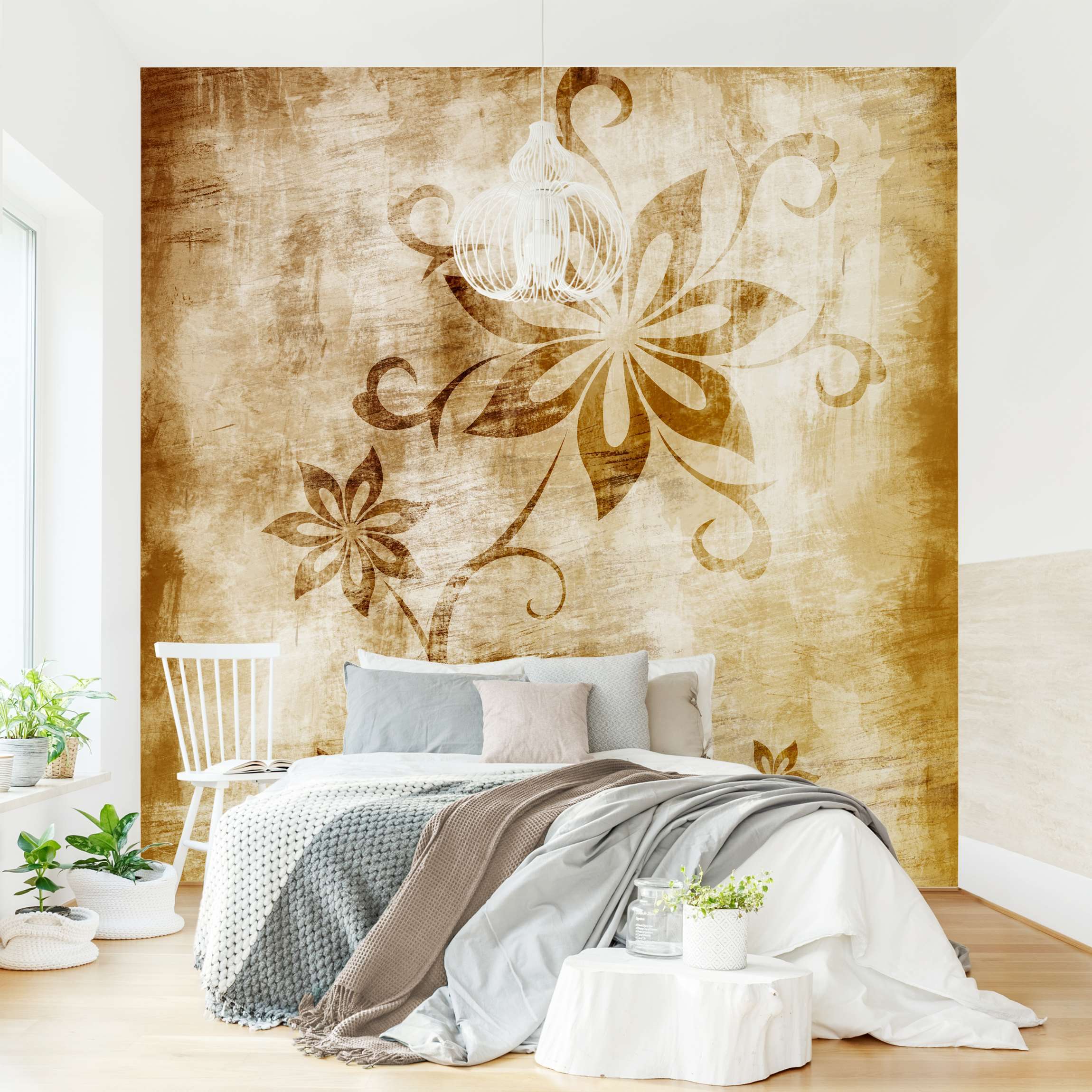 Fototapete Blumen Wooden Flower