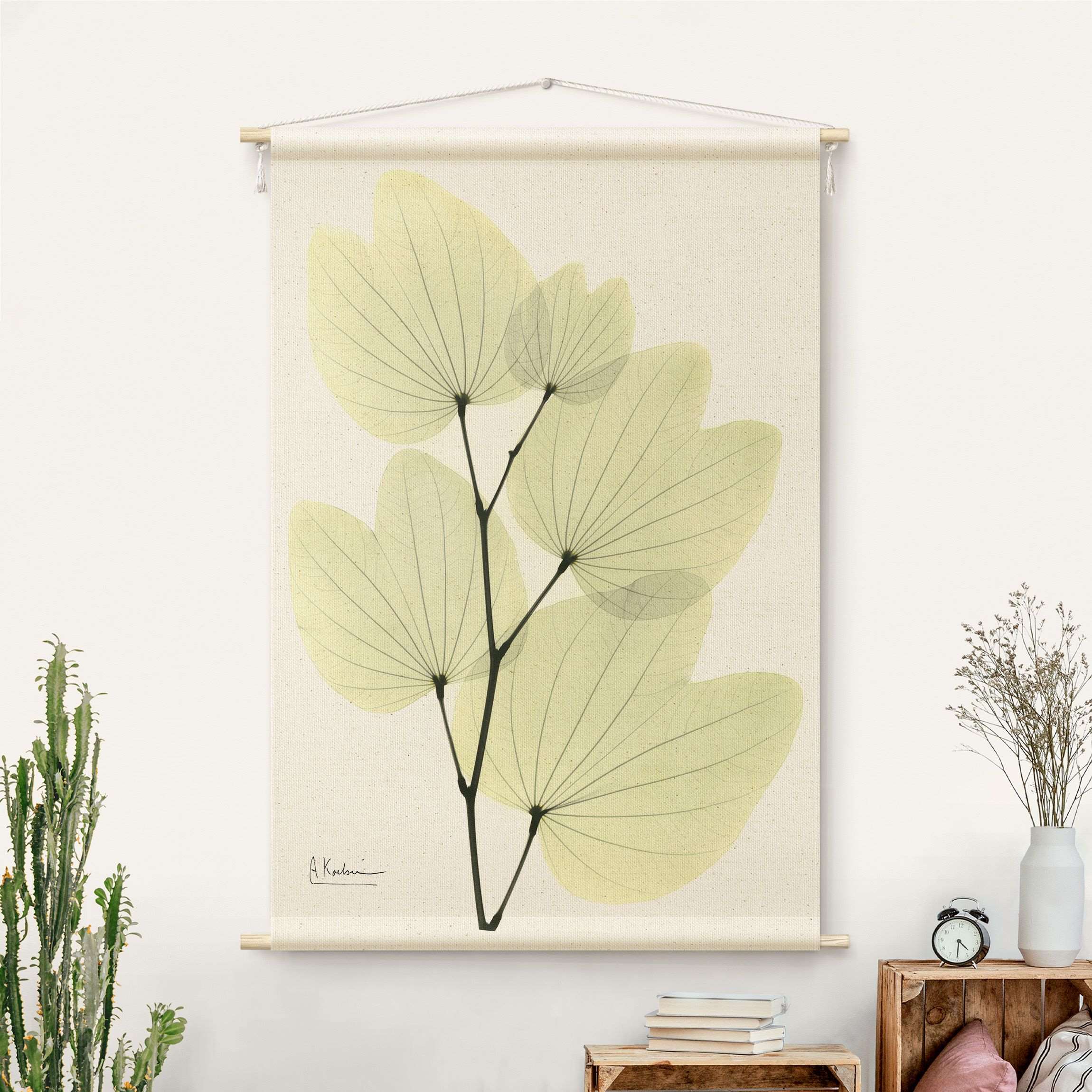 Wandteppich X-Ray - Orchideenbaumblätter