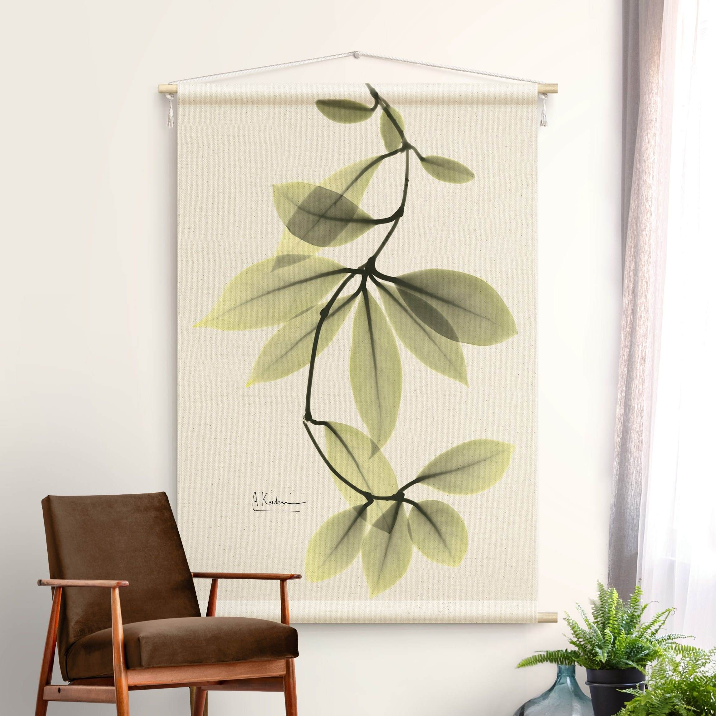 Wandteppich X-Ray - Porzellanblumenblätter