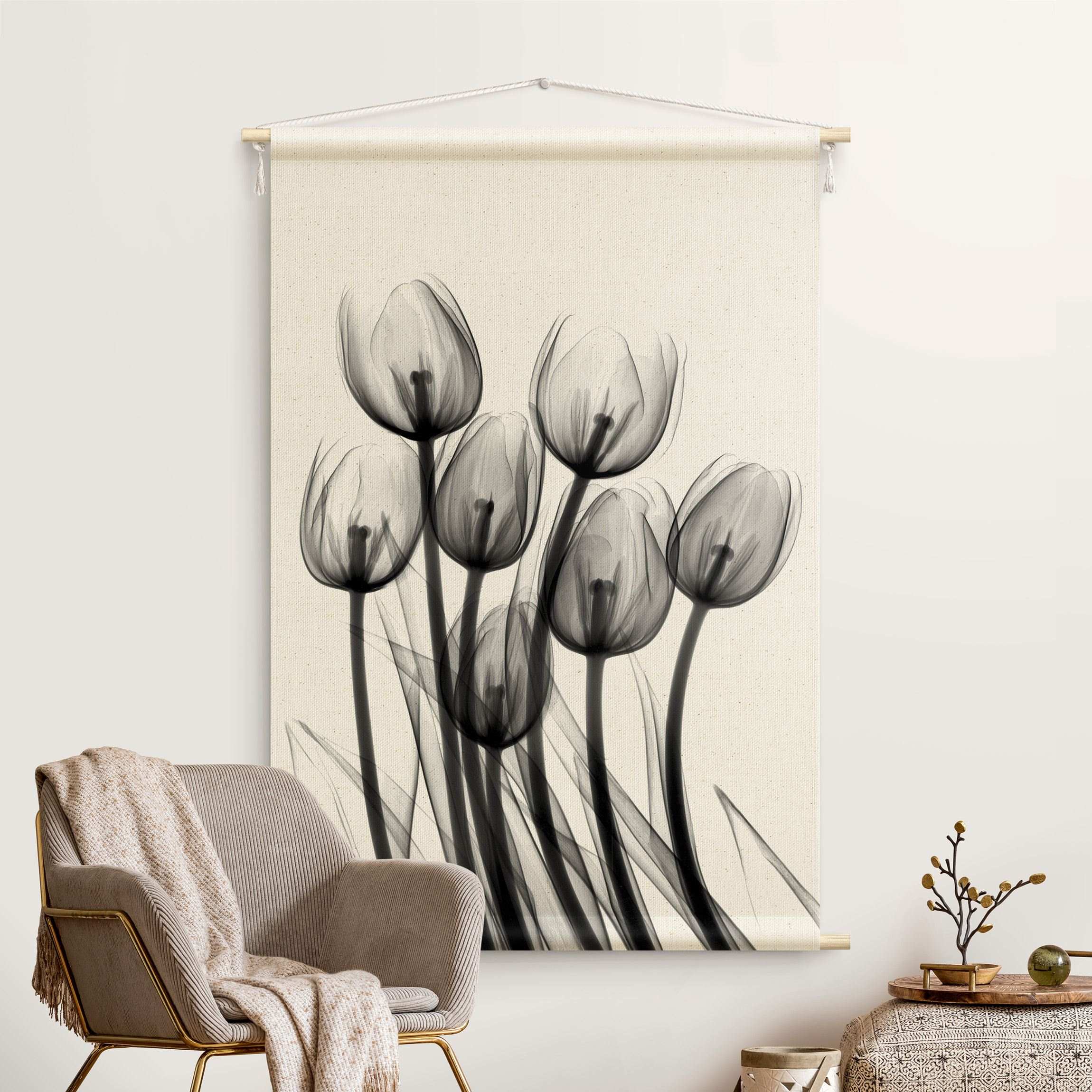 Wandteppich X-Ray - Tulpen