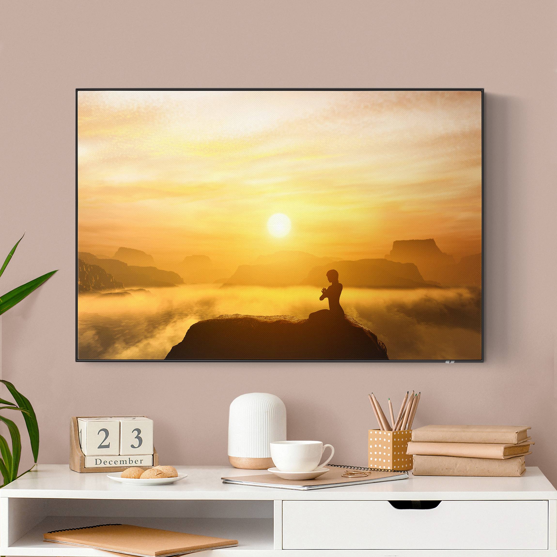 Akustik-Wechselbild Yoga Meditation