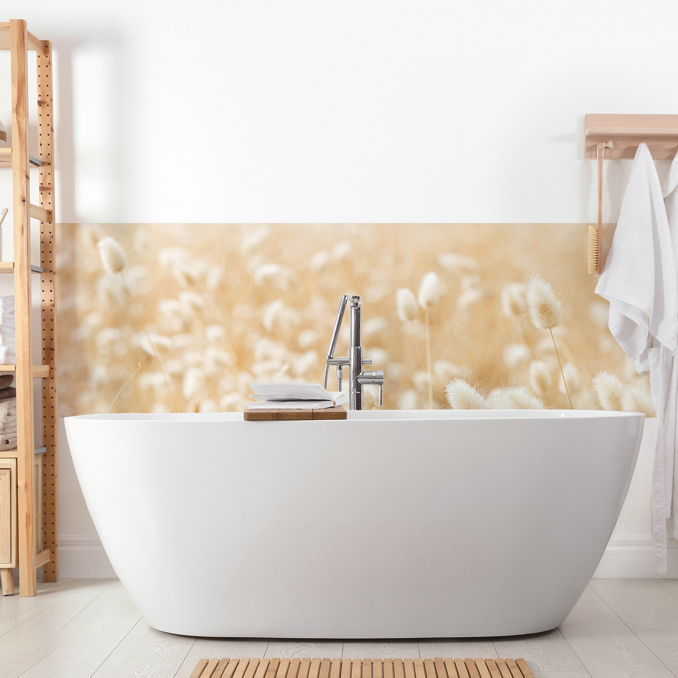 Wandverkleidung Bad Zarte Gräser