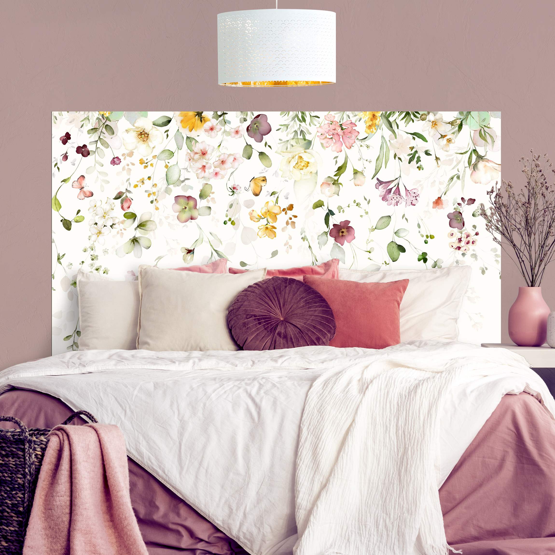 Kopfteil Bett Zartes Blütenarrangement