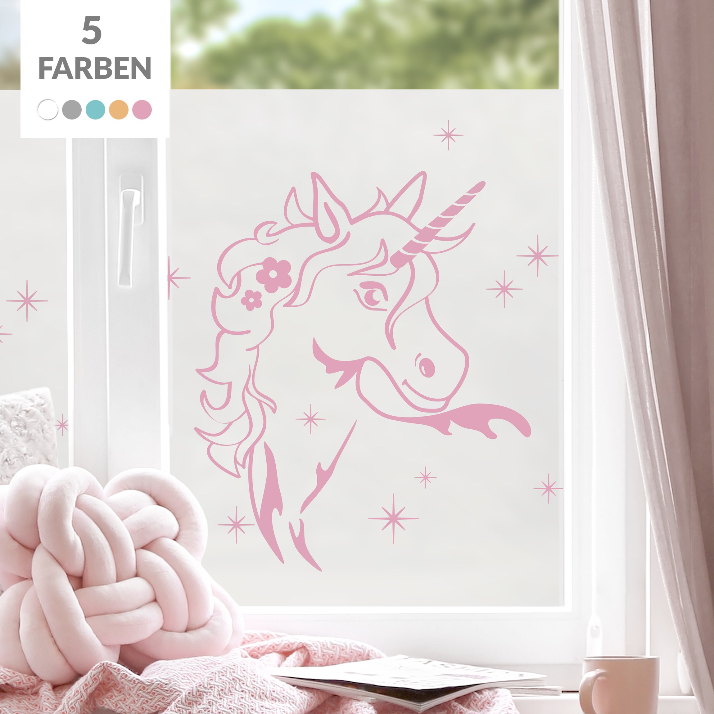 Milchglasfolie Zauber Einhorn II