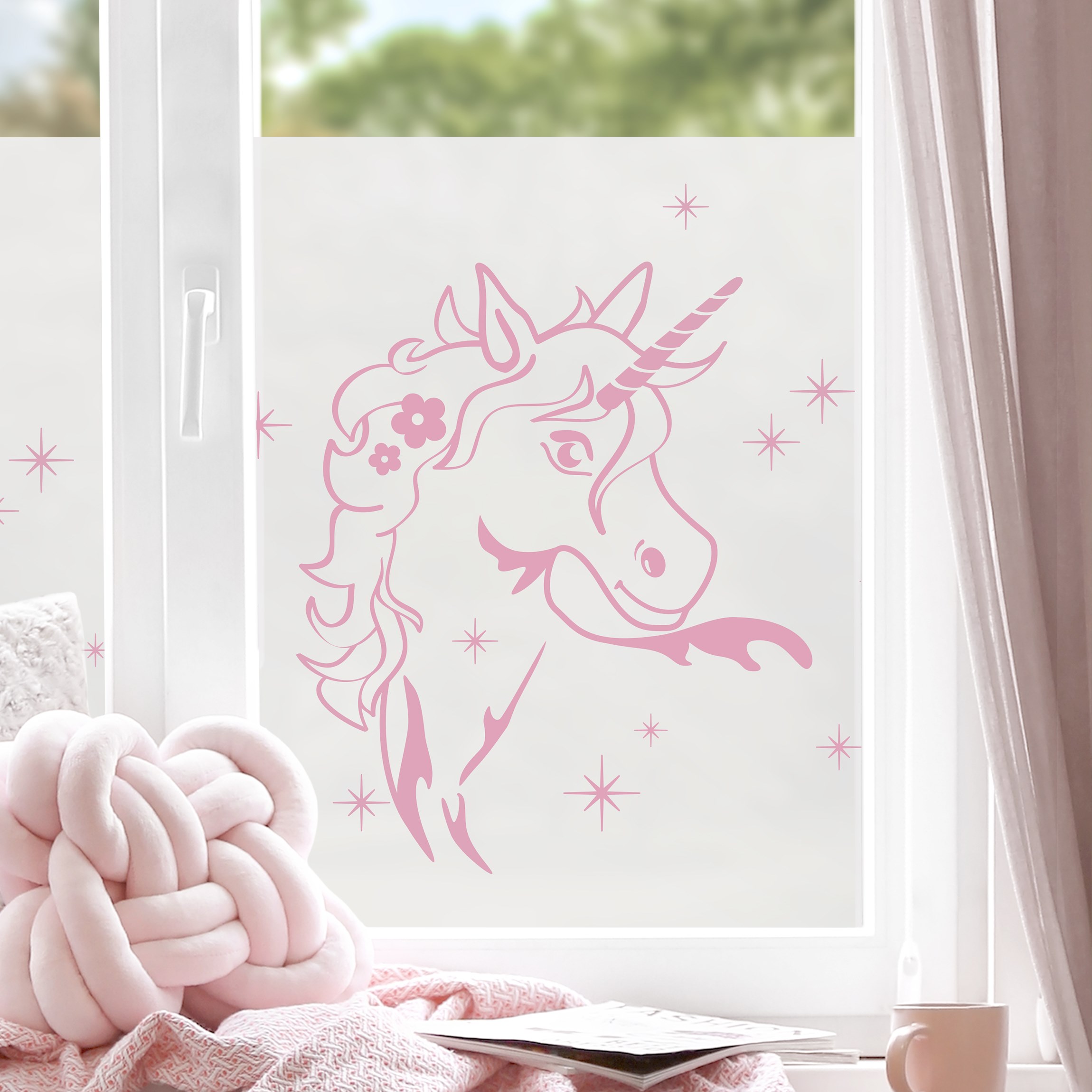 Milchglasfolie Zauber Einhorn II