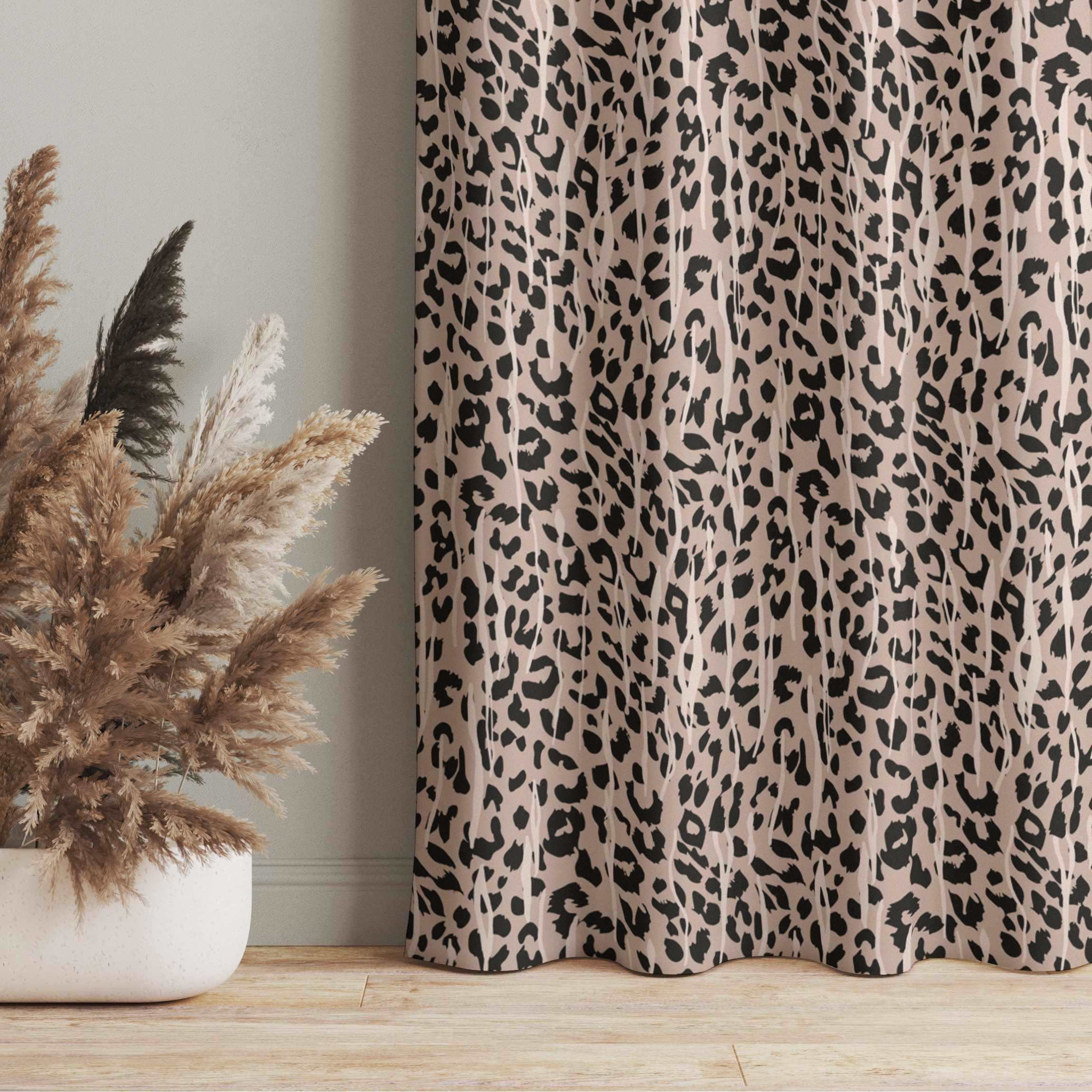 Vorhang Zebra und Leopard Muster