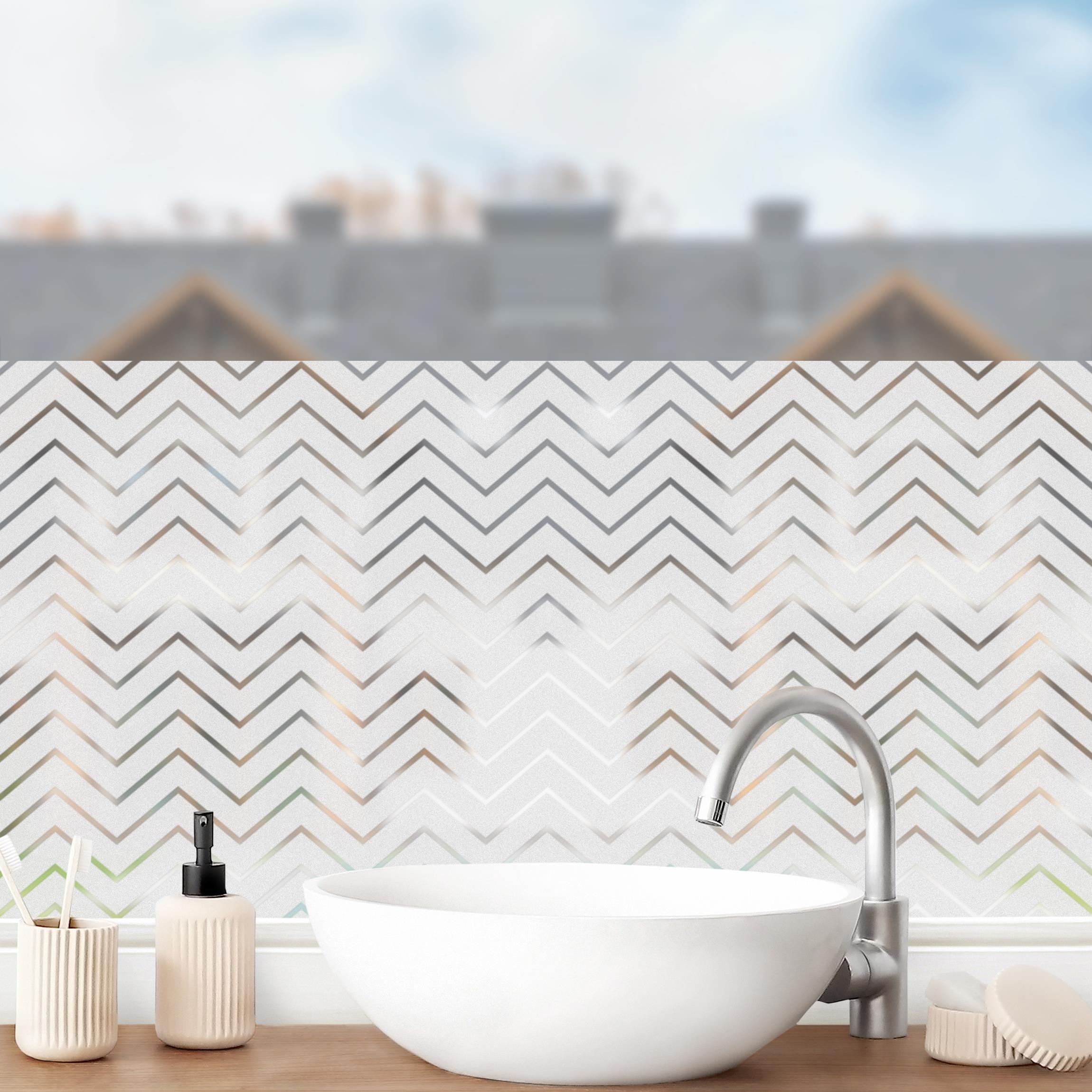 Fensterfolie Sichtschutz Zick Zack Muster