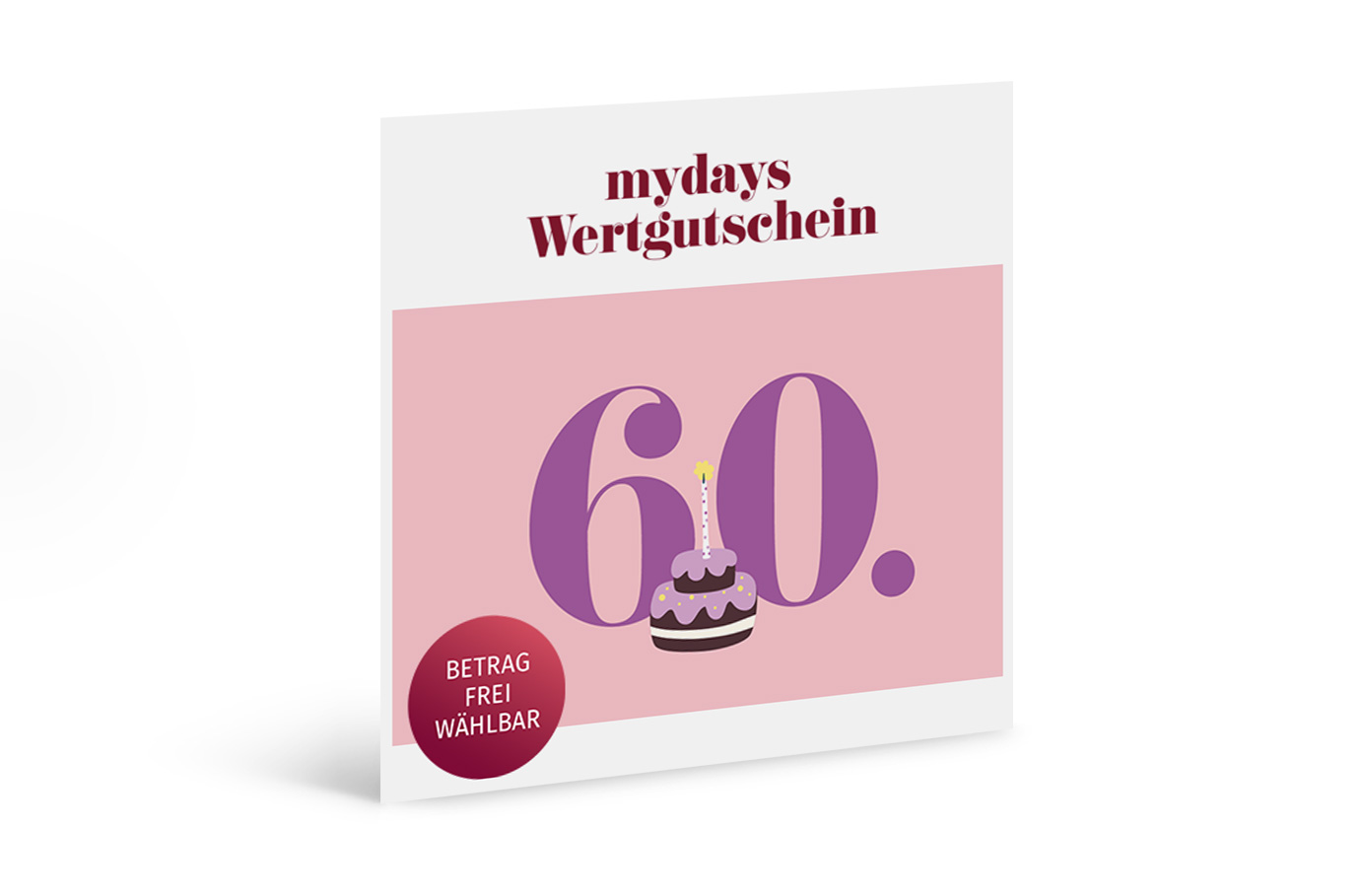 Flexibles Geschenk 60. Geburtstag (Cupcake)