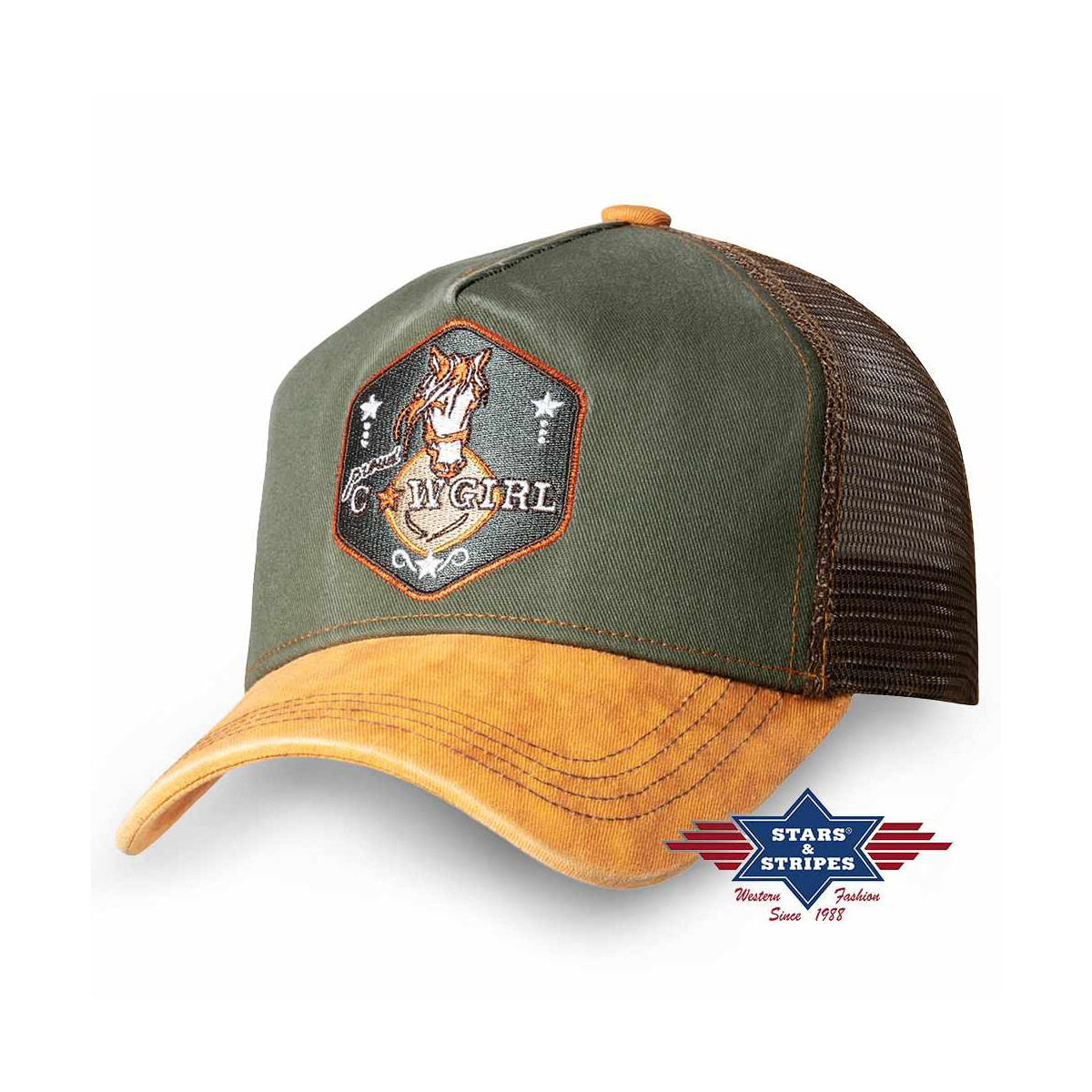 Western Trucker Cap PROUD COWGIRL, Baseball Cap Kappe Mütze