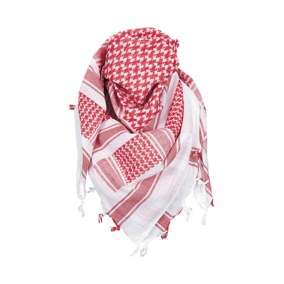 Klassisches Shemagh Halstuch - Vielseitiger Schutz und Komfort, rot/weiß