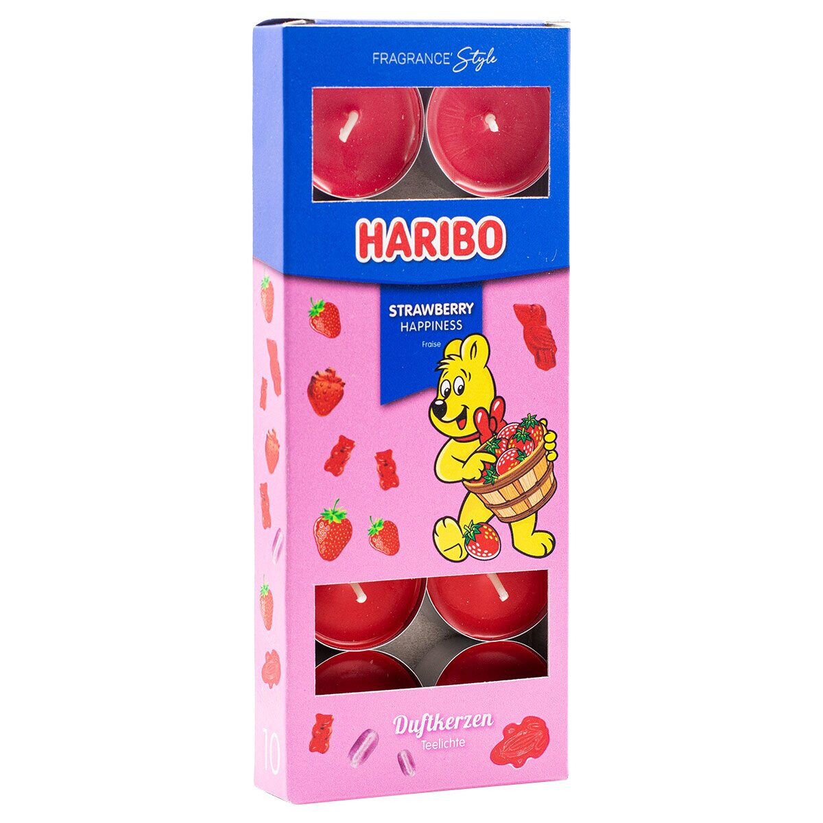 Teelicht Haribo Strawberry Happiness - 10 Stück