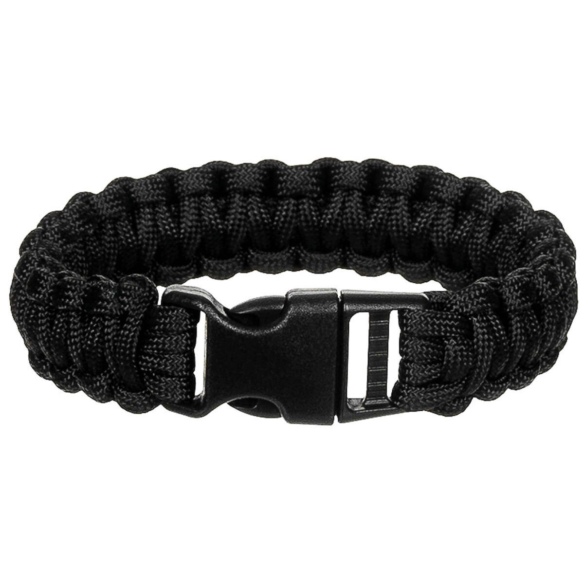 Armband, Paracord', schwarz, mit Clipverschluss L (22cm) 1,9 cm'