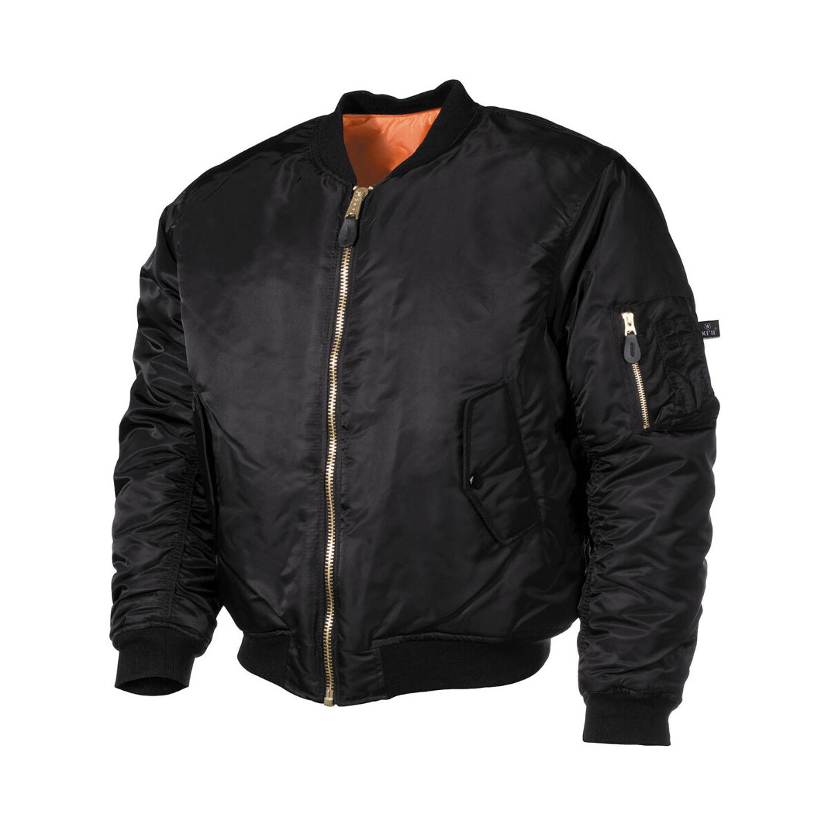 US Pilotenjacke MA1, Bomberjacke, Fliegerjacke, Wendejacke schwarz XXL