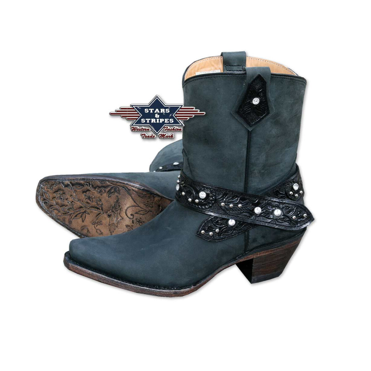 Damen Cowboystiefel Westernstiefel Westernstiefelette, Gr.40
