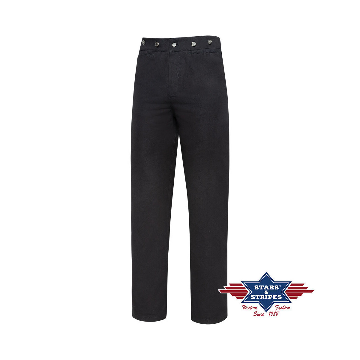 Westernhose Old Style Hose Cowboy Line Dance, schwarz Stars&Stripes Dillon