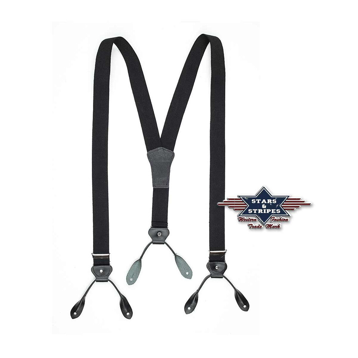 Hosenträger zum knöpfen, Herren Hosenträger m. Knopfloch oder Clip 2 Farben