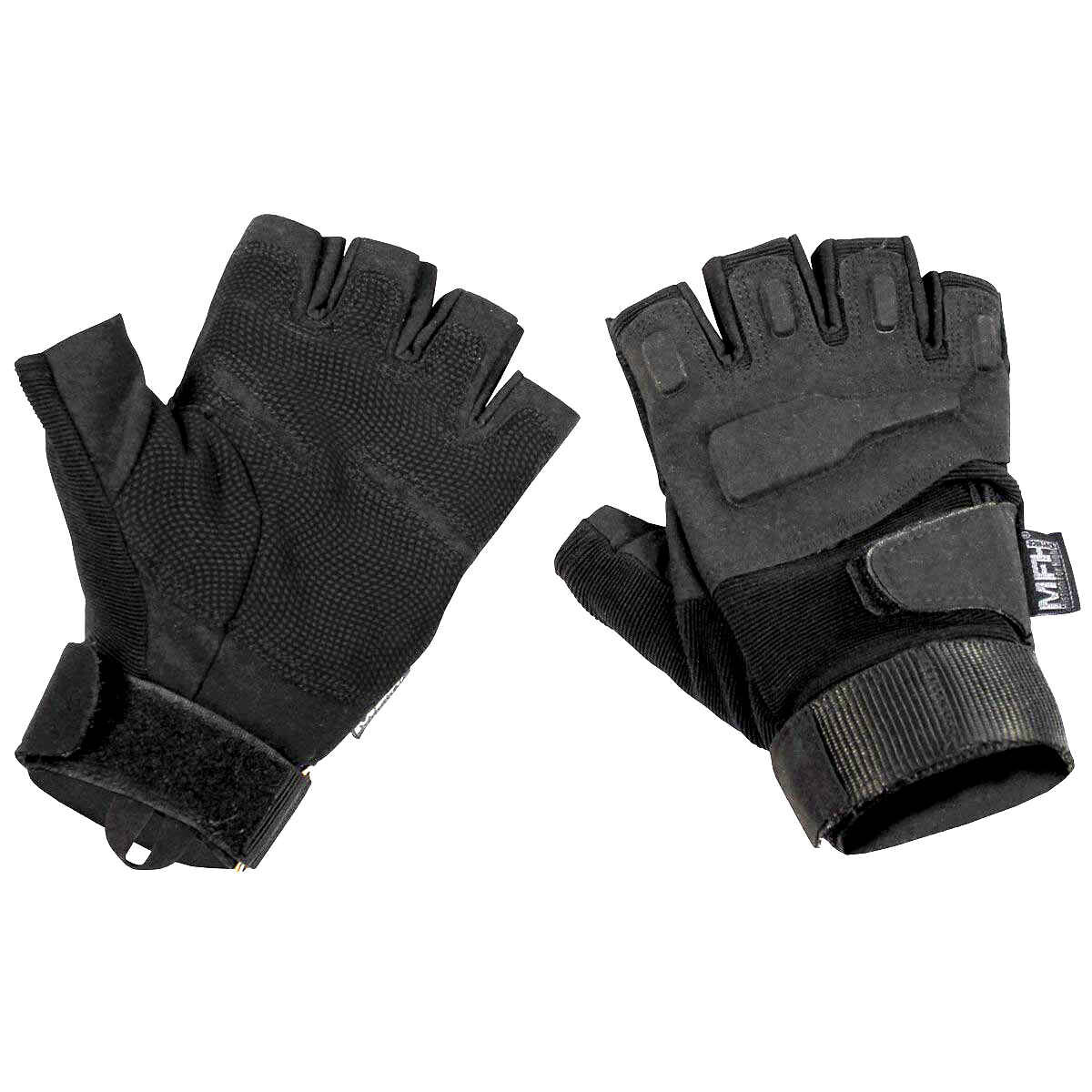 Tactical Handschuhe Protect' ohne Finger, schwarz, Sport Fitness Fahrrad Auto'