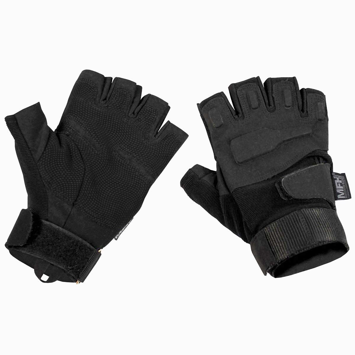 Tactical Handschuhe Protect' ohne Finger, schwarz, Sport Fitness Fahrrad Auto XL'