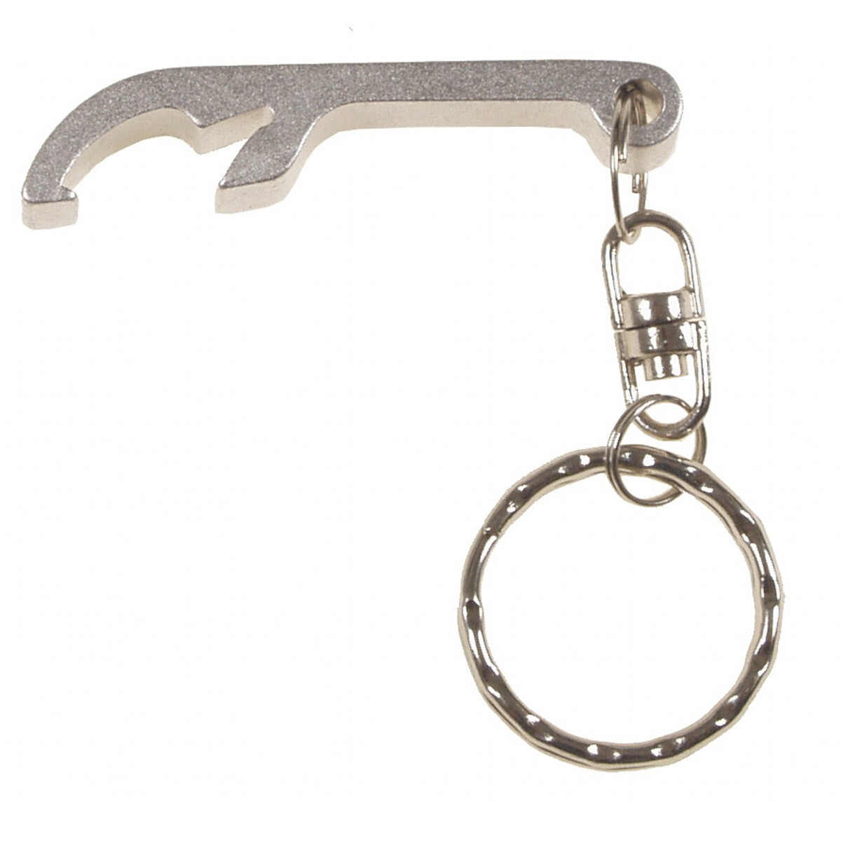 Schlüsselanhänger, Alu mit Schlüsselring, Flaschenöffner