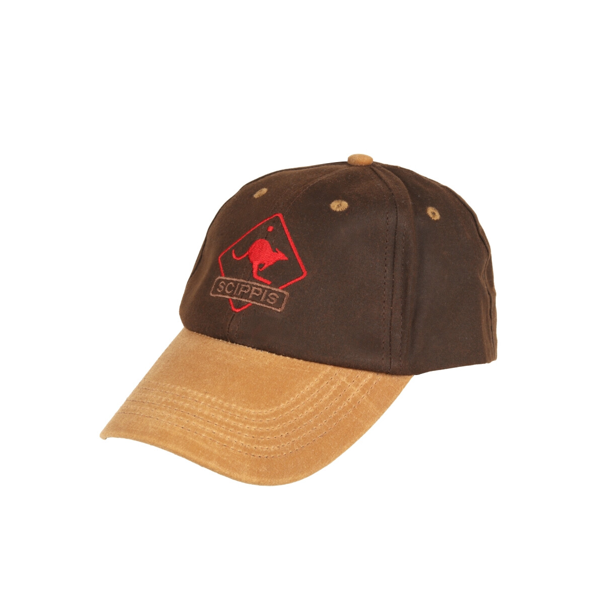 Scippis Oilskin Baseball Cap Kappe Mütze tan/braun
