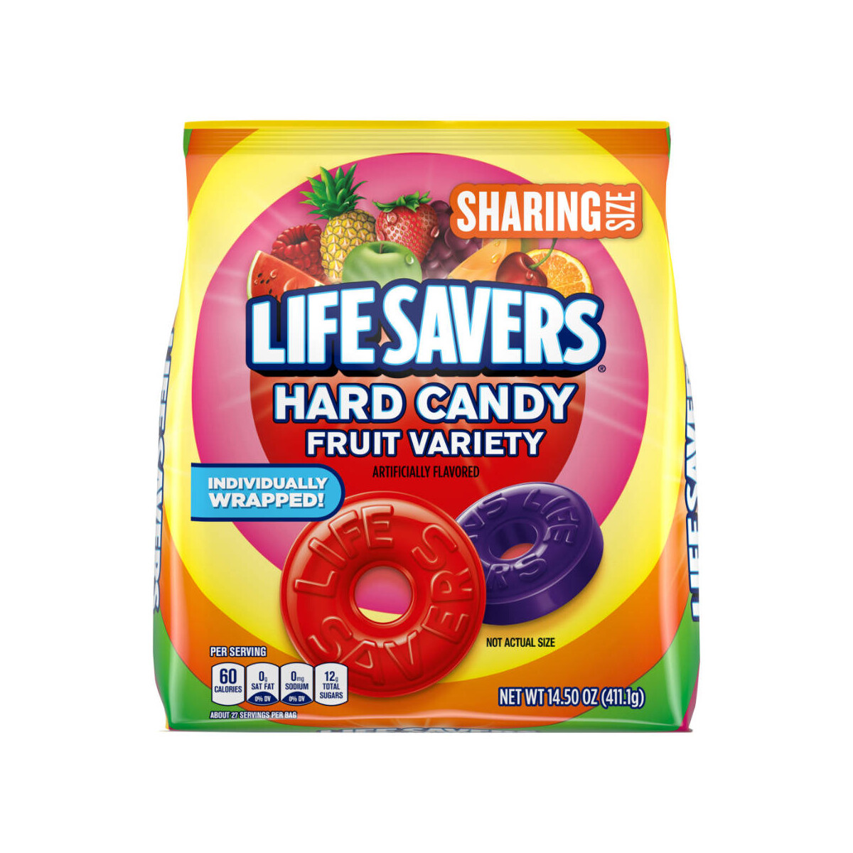 26,64 €/kg Lifesavers Hard Candy Fruit Variety Candy Bonbon, 411g