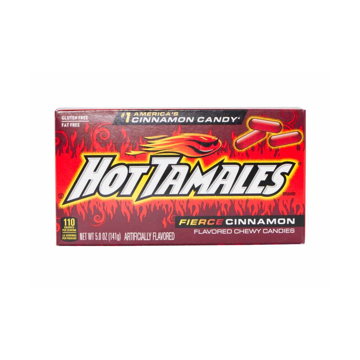 17,73 €/kg Hot Tamales Fierce Cinnamon, Zimt Kaubonbon, 141g (MHD 31.03.2026)