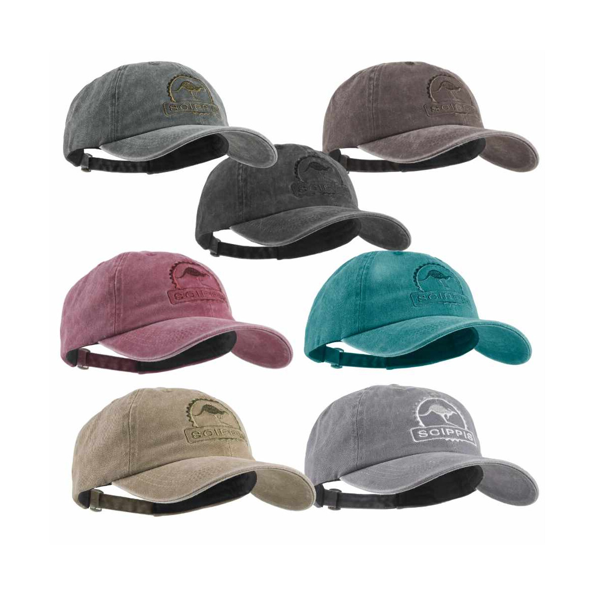 SCIPPIS Canvas Cap', Baseball Cap, Mütze, Kappe Brown'