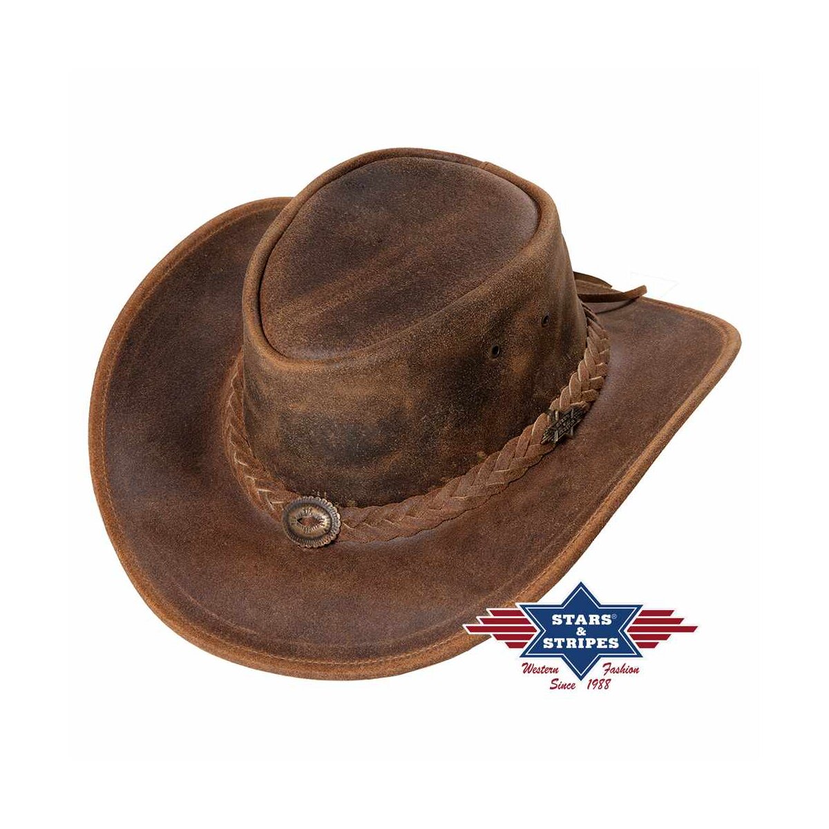 Lederhut Westernhut Outdoor Hut - Model Crazy Horse L