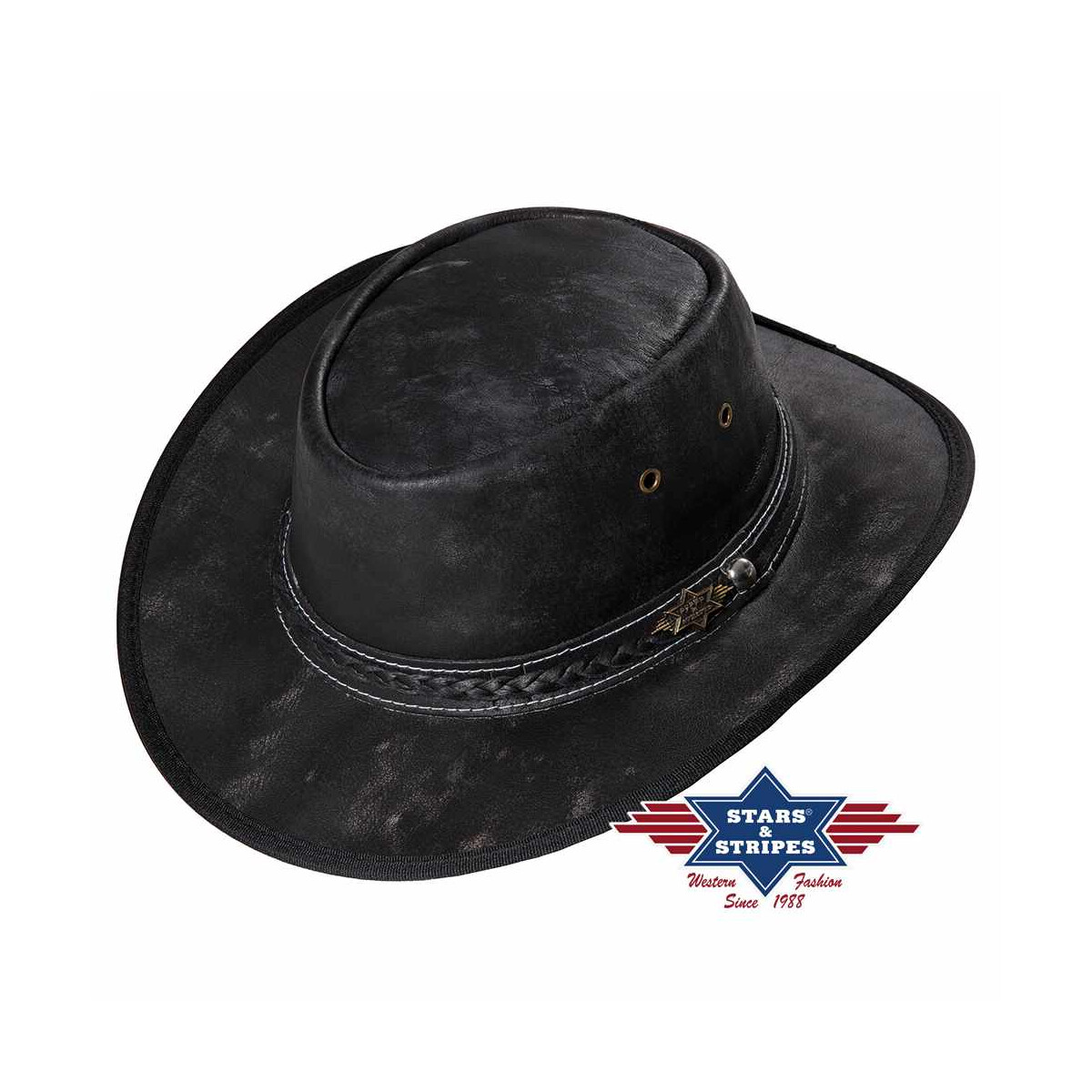 Lederhut Westernhut Outdoor Hut Model -Wylie- XL