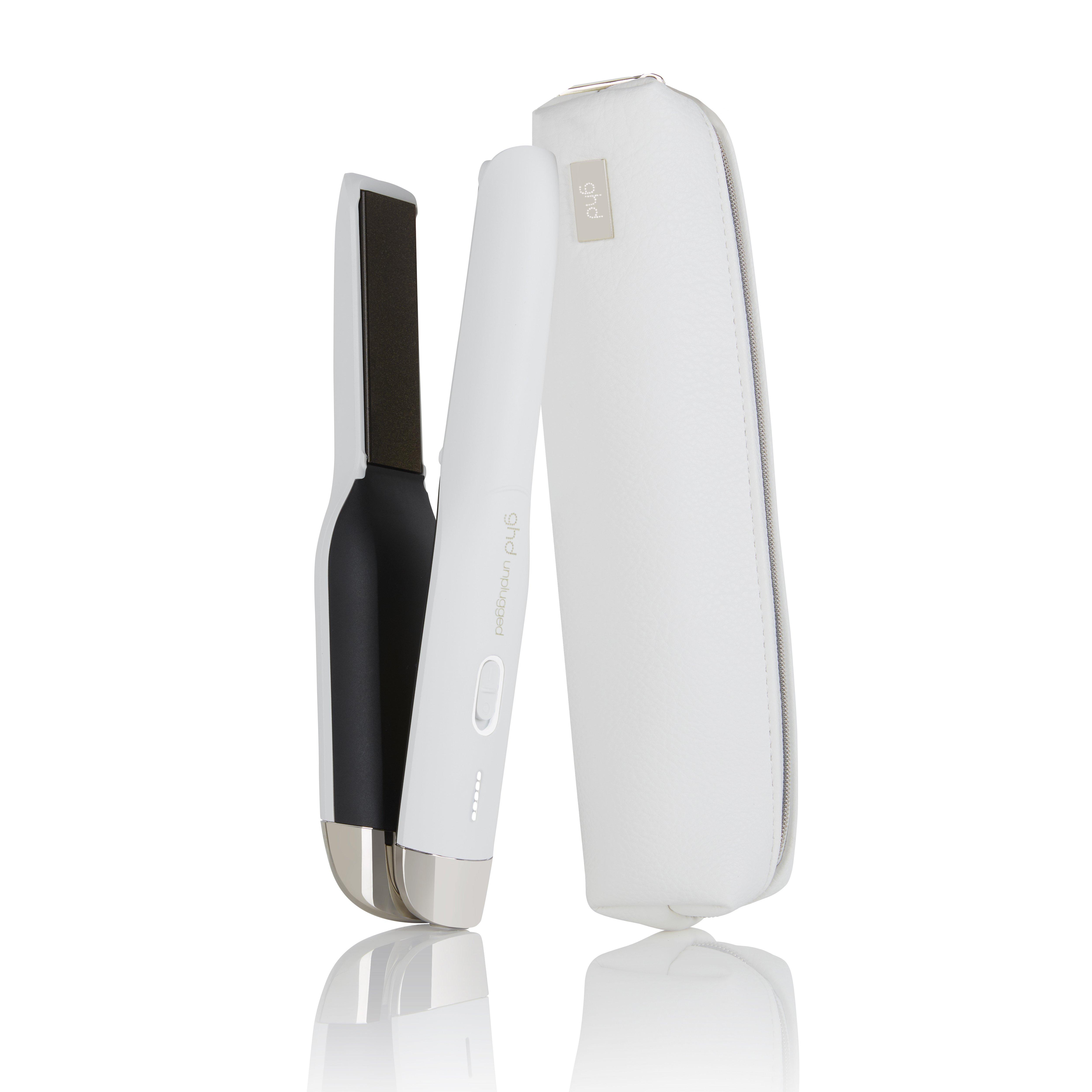 ghd Unplugged Kabelloses Glätteisen (22mm Platten) In Weiss, Mattes Weiß