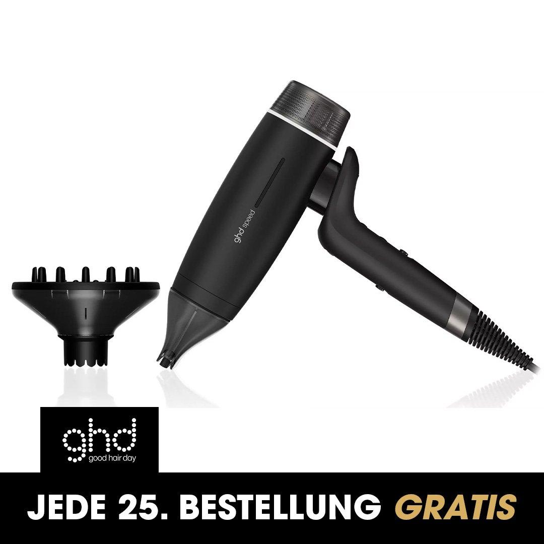 Neu ghd Speed Haartrockner Set In Schwarz + ghd Pro Locken Diffusor, Schwarzes Bundle
