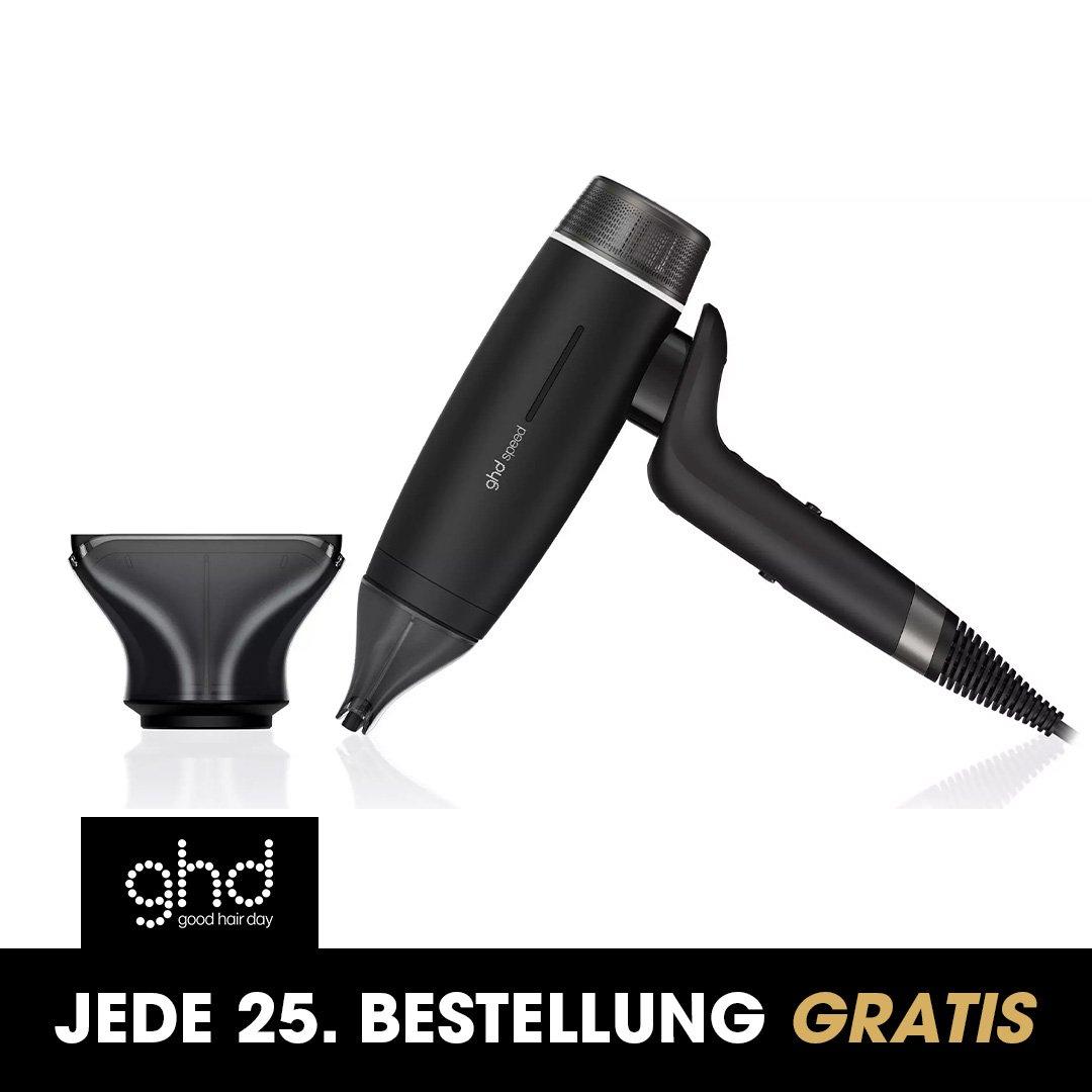 Neu ghd Speed Haartrockner Set In Schwarz + ghd Wide Halo Smoothing Zentrierdüse, Schwarzes Bundle